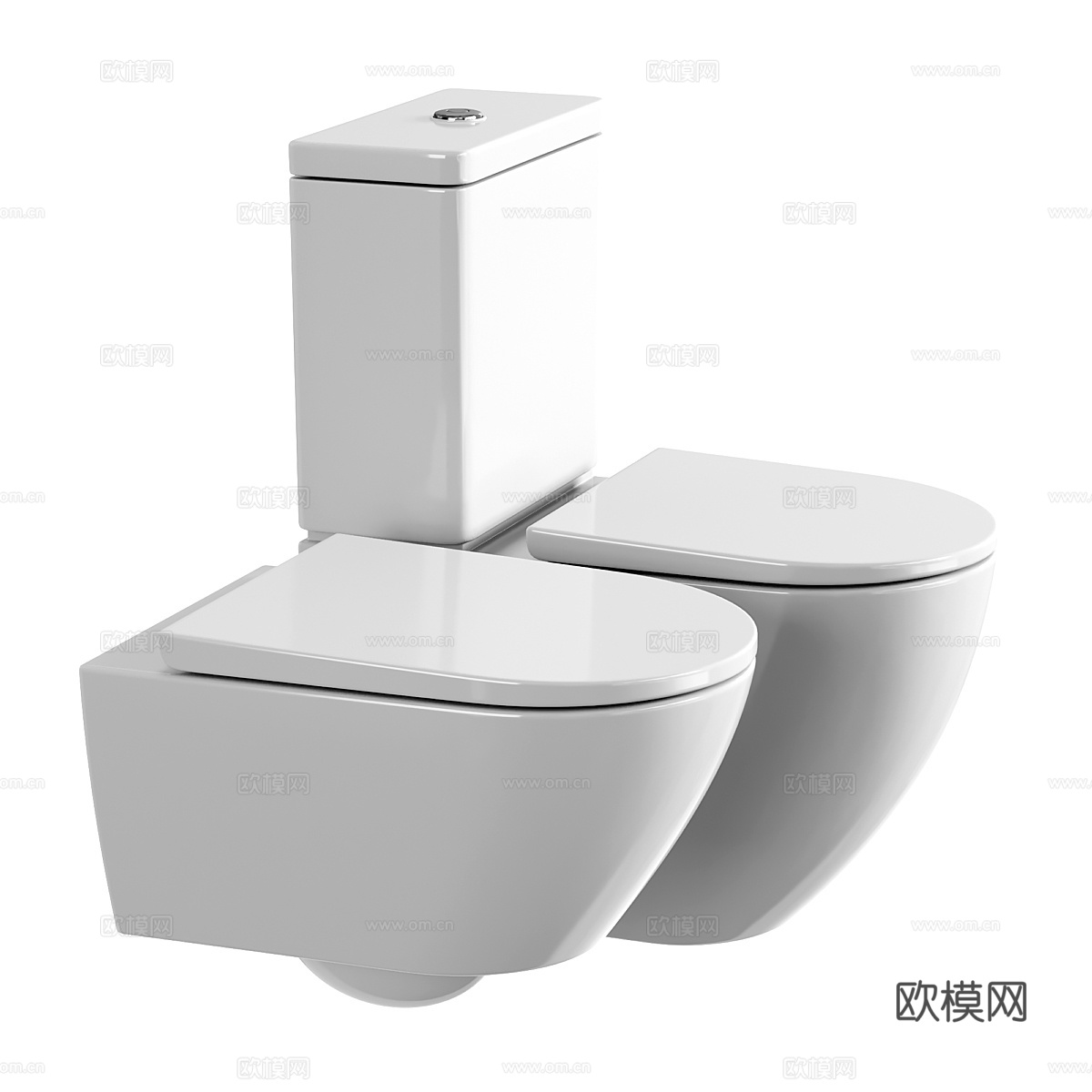 马桶 座便器3d模型