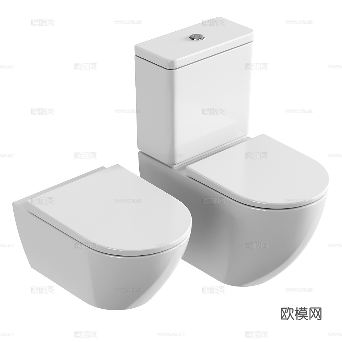 马桶 座便器3d模型