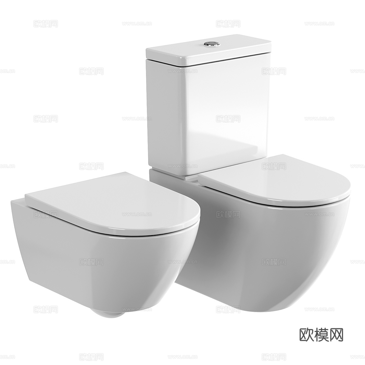 马桶 座便器3d模型