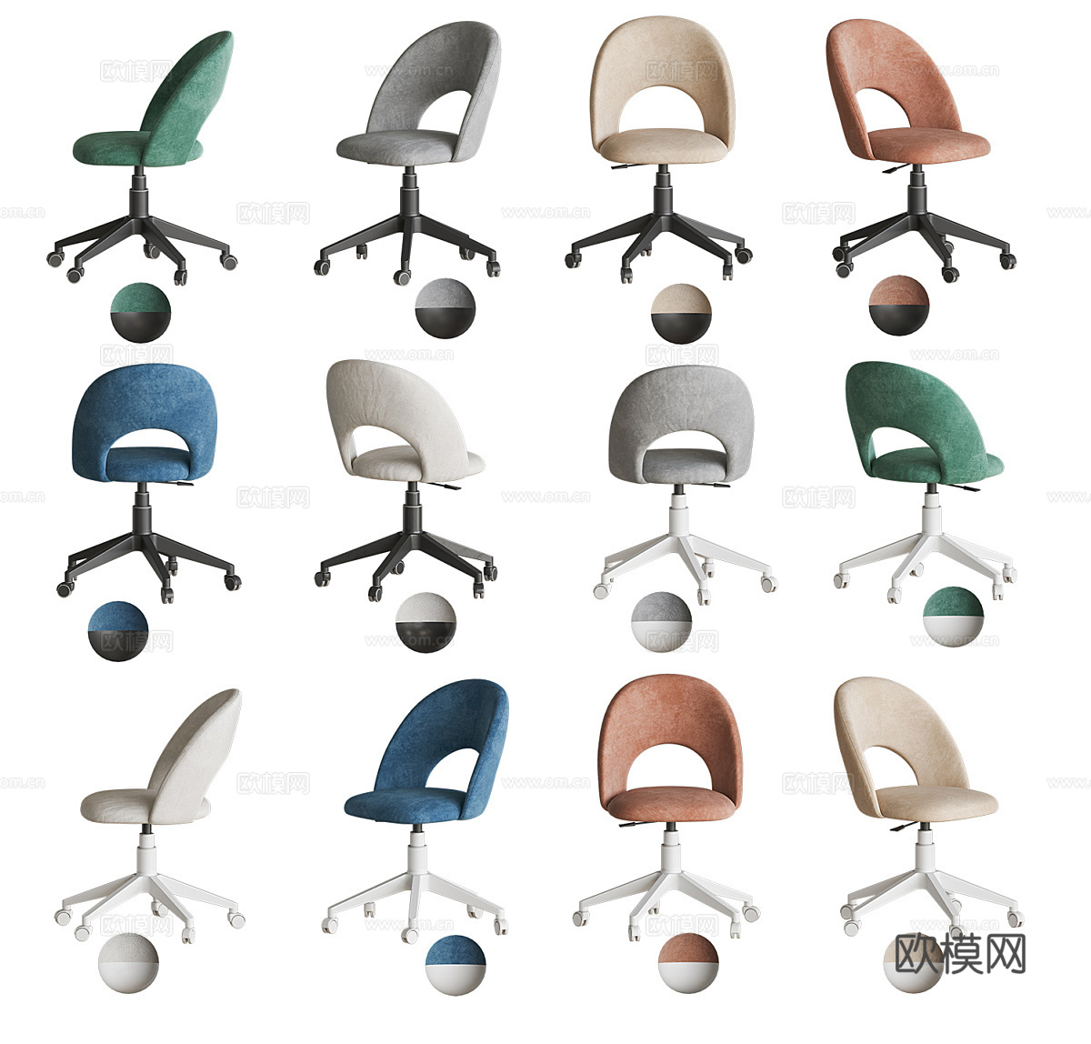 Megan 办公椅3d模型下载（渲染图4）