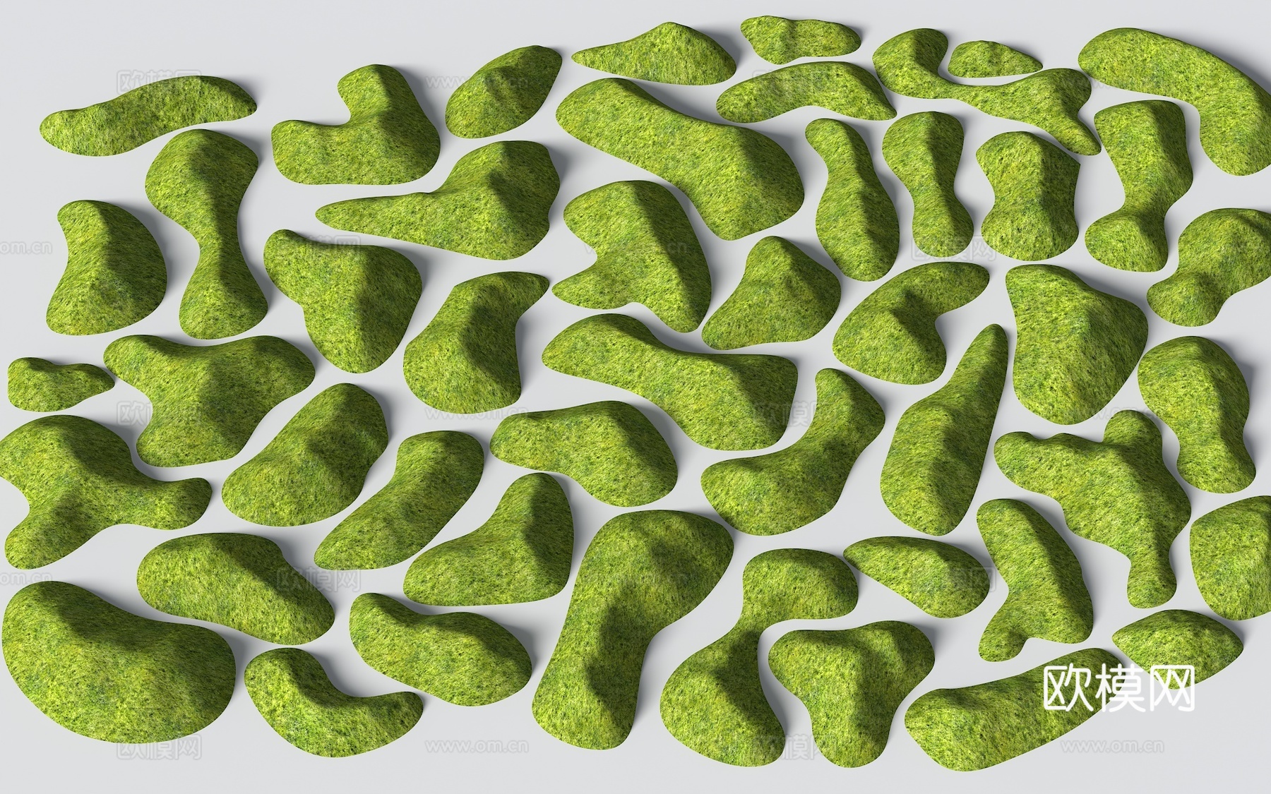 现代微地形 草坡 小山包 小土坡 枯山水 绿岛 庭院景观 景su模型