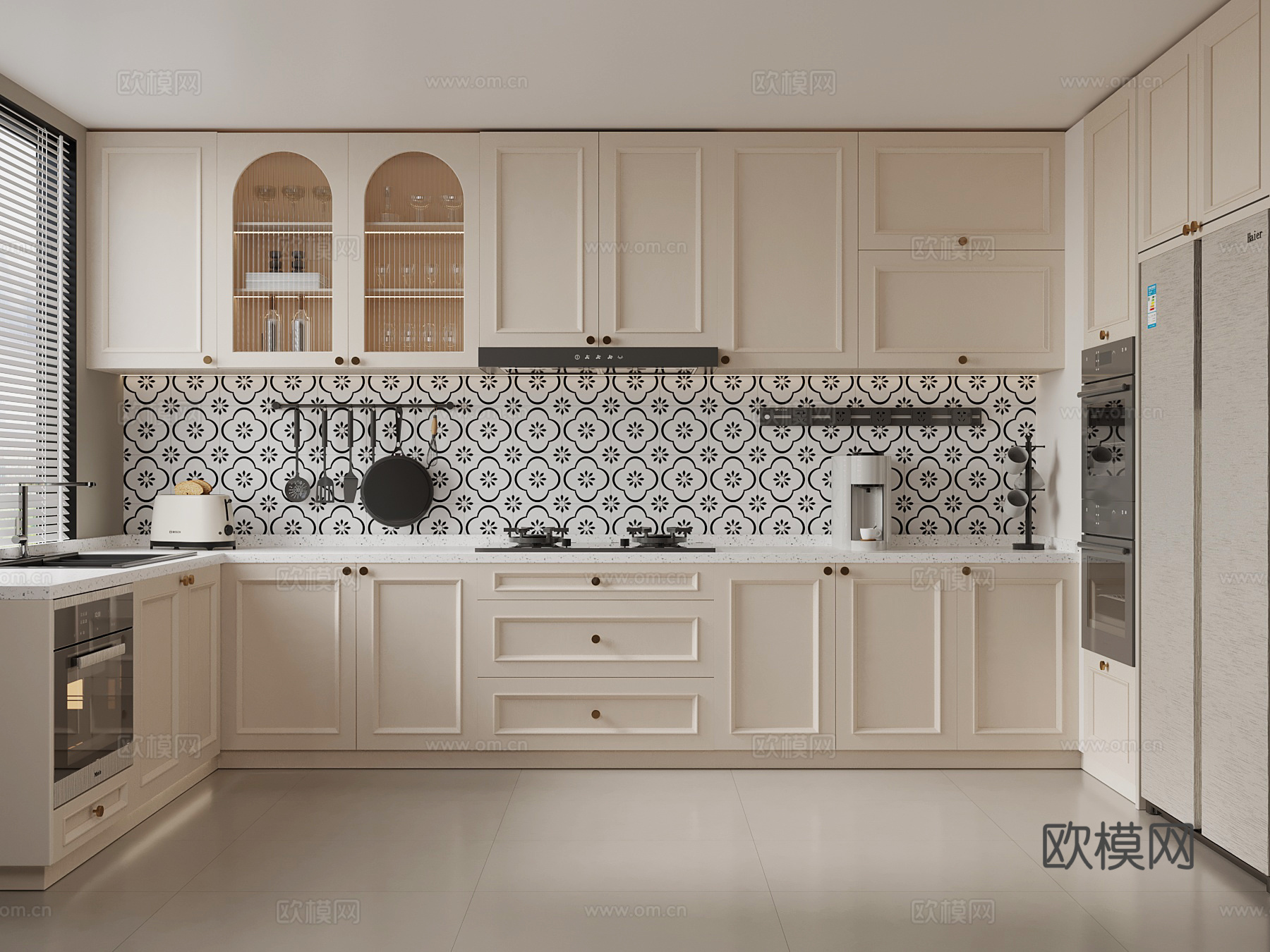 法式厨房 电器 灶具3d模型