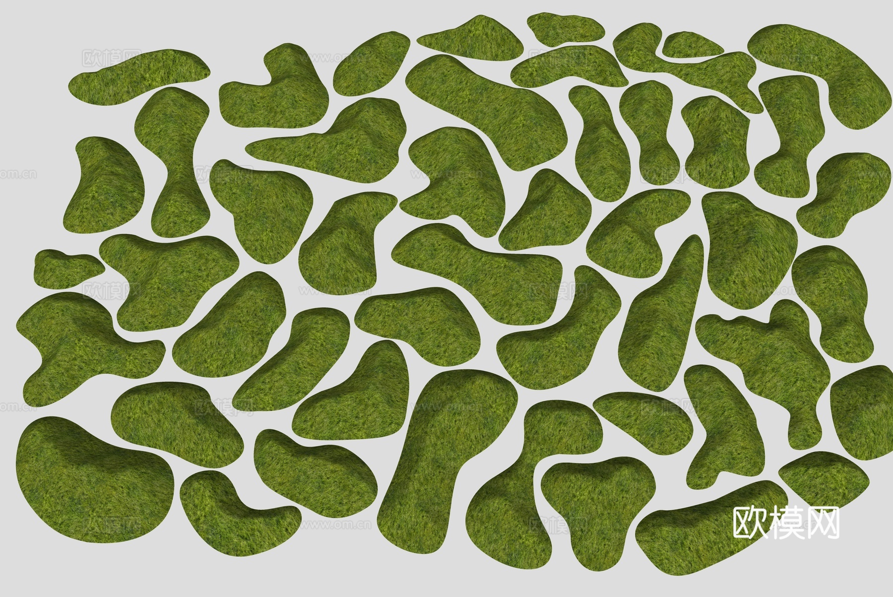 现代微地形 草坡 小山包 小土坡 枯山水 绿岛 庭院景观 景su模型