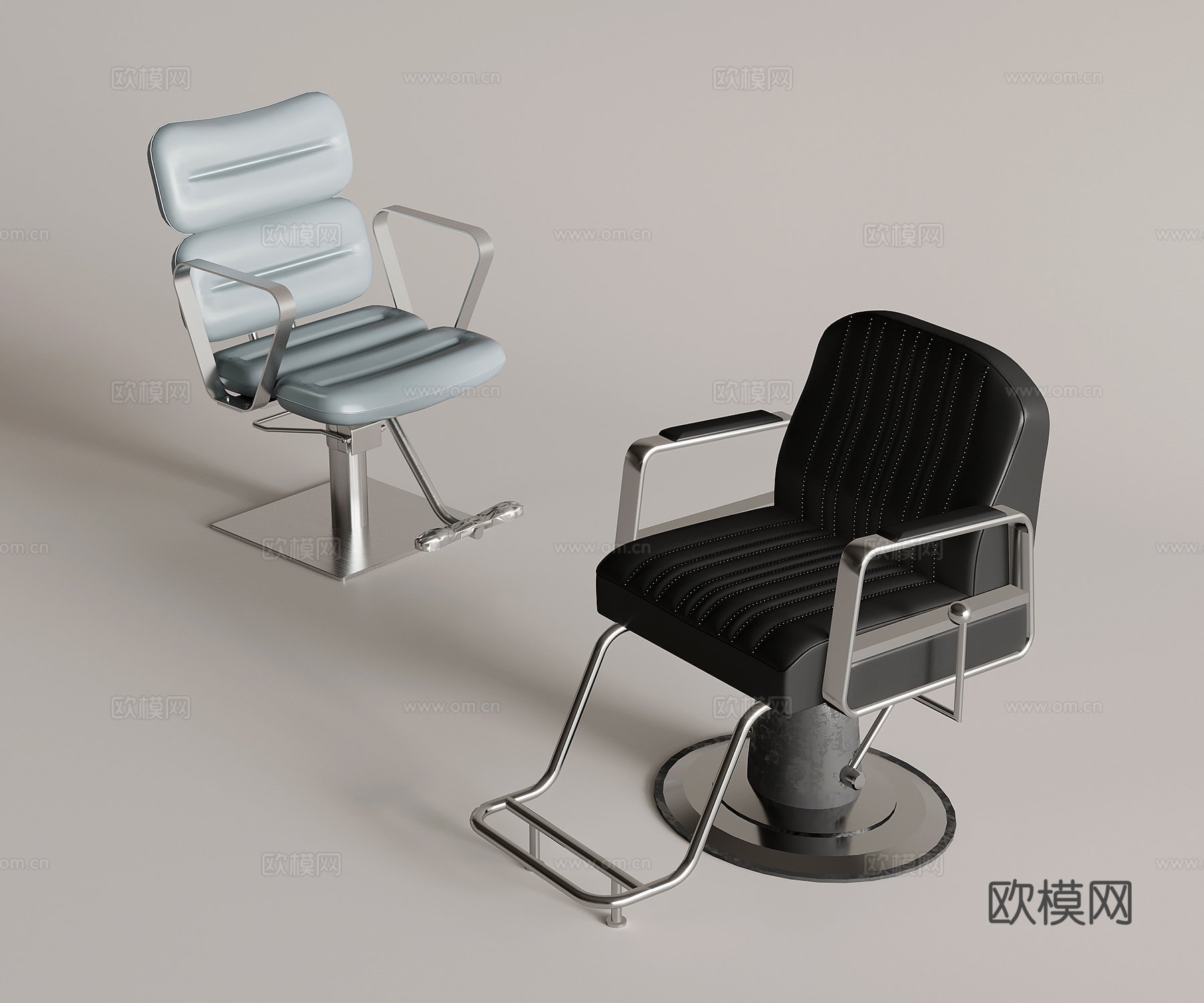 现代发廊理发椅3d模型