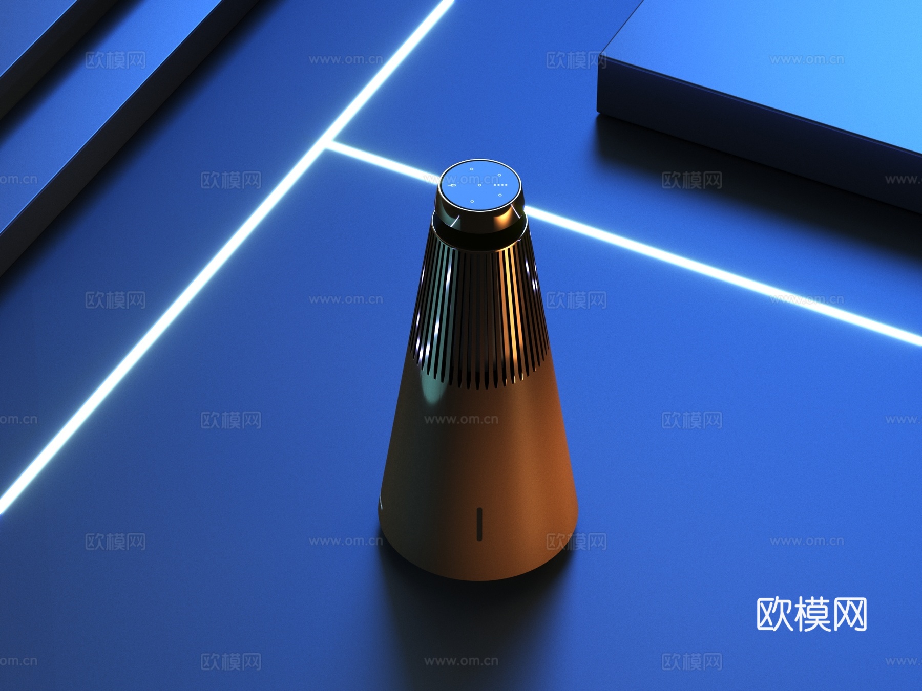 现代桌面音响 小音响su模型下载（渲染图1）