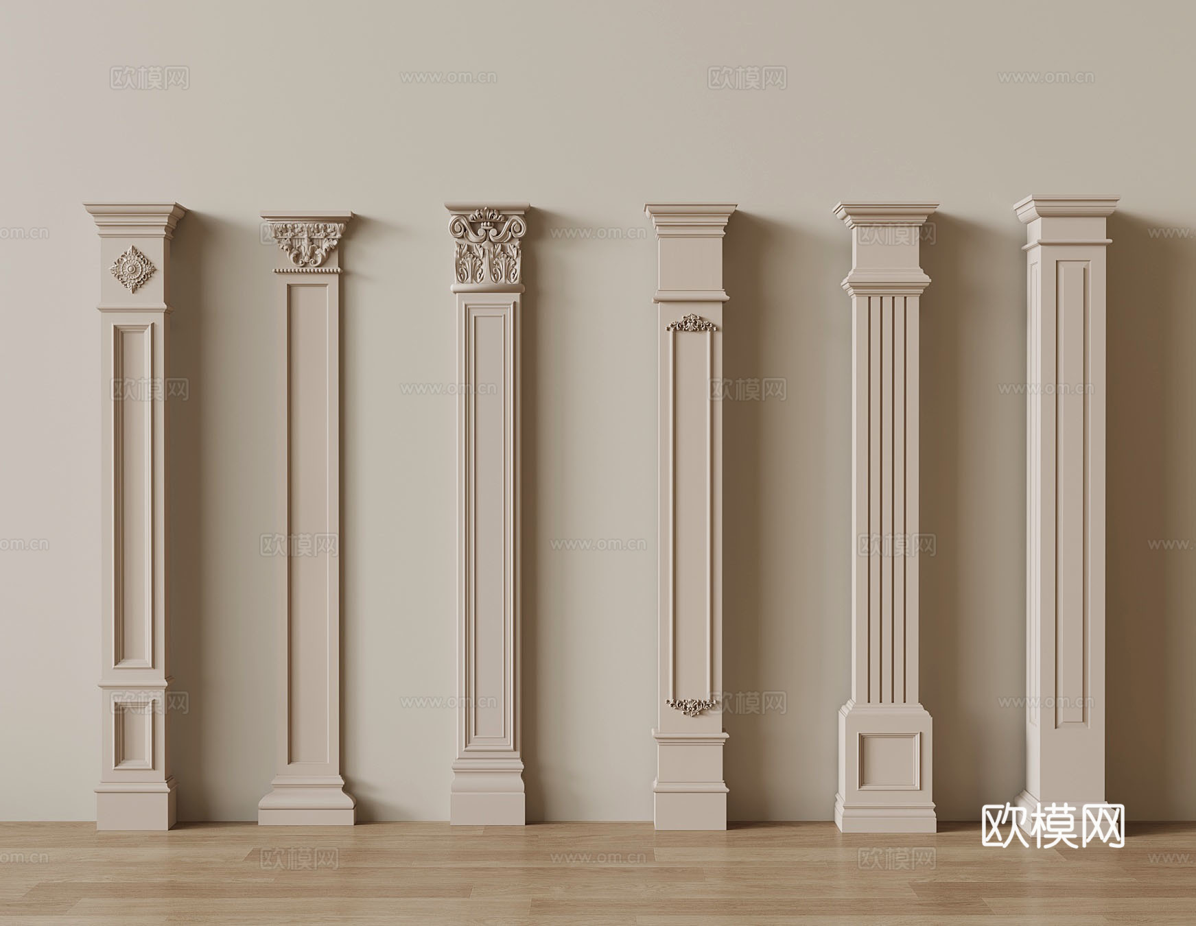 柱子 现代柱子su模型下载（渲染图1）
