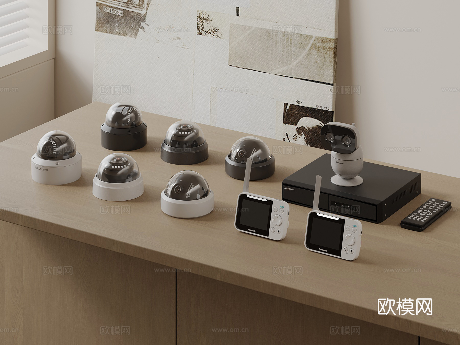 现代摄像头 监控设备su模型下载（渲染图1）