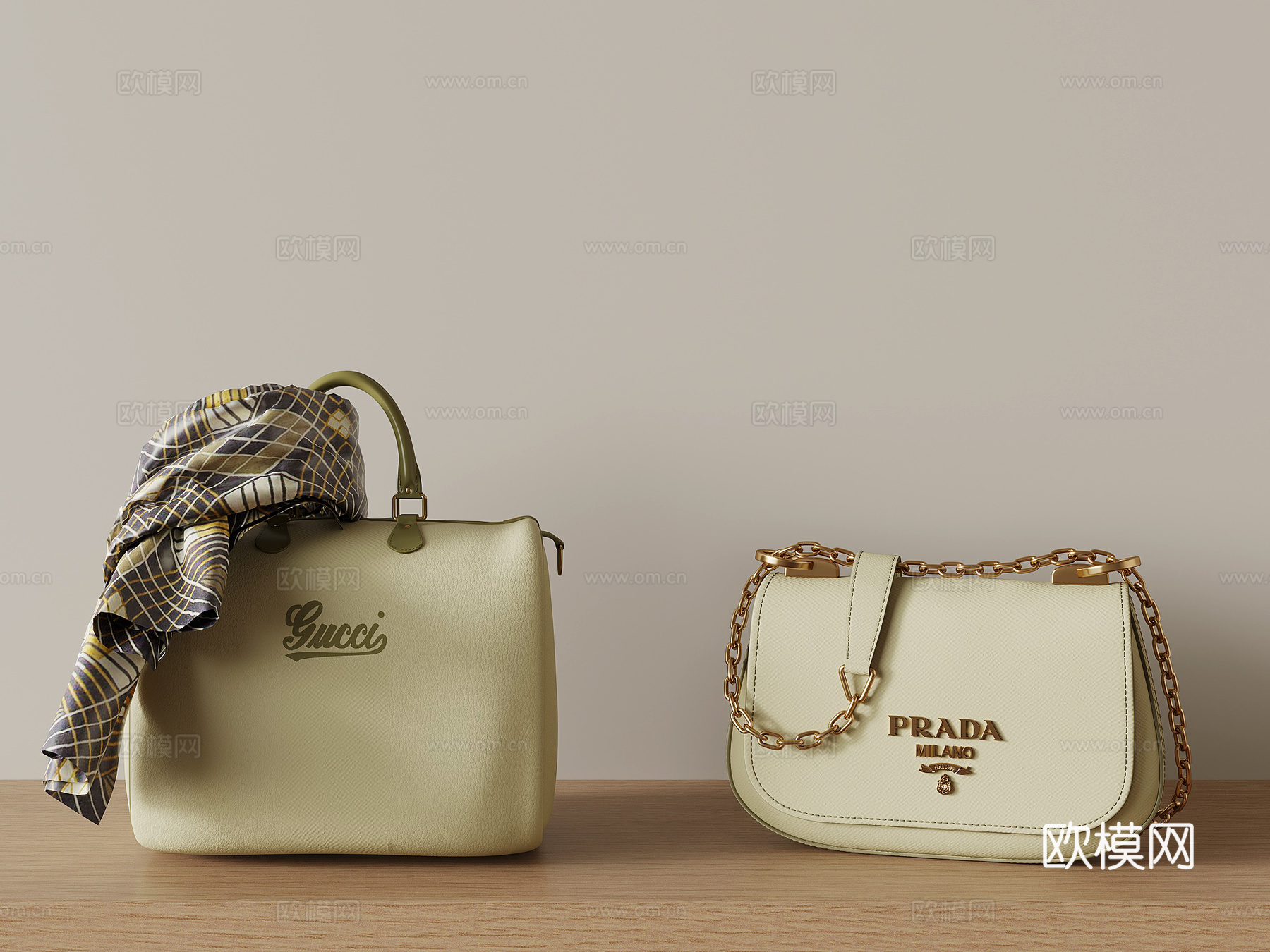 包包 现代女士包包 手提包 皮包3d模型