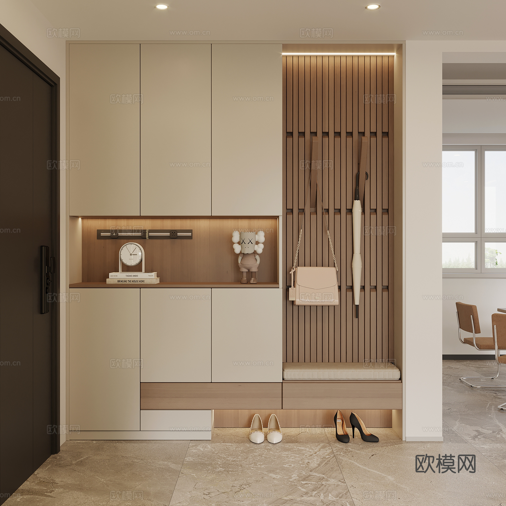 现代玄关柜 鞋柜3d模型