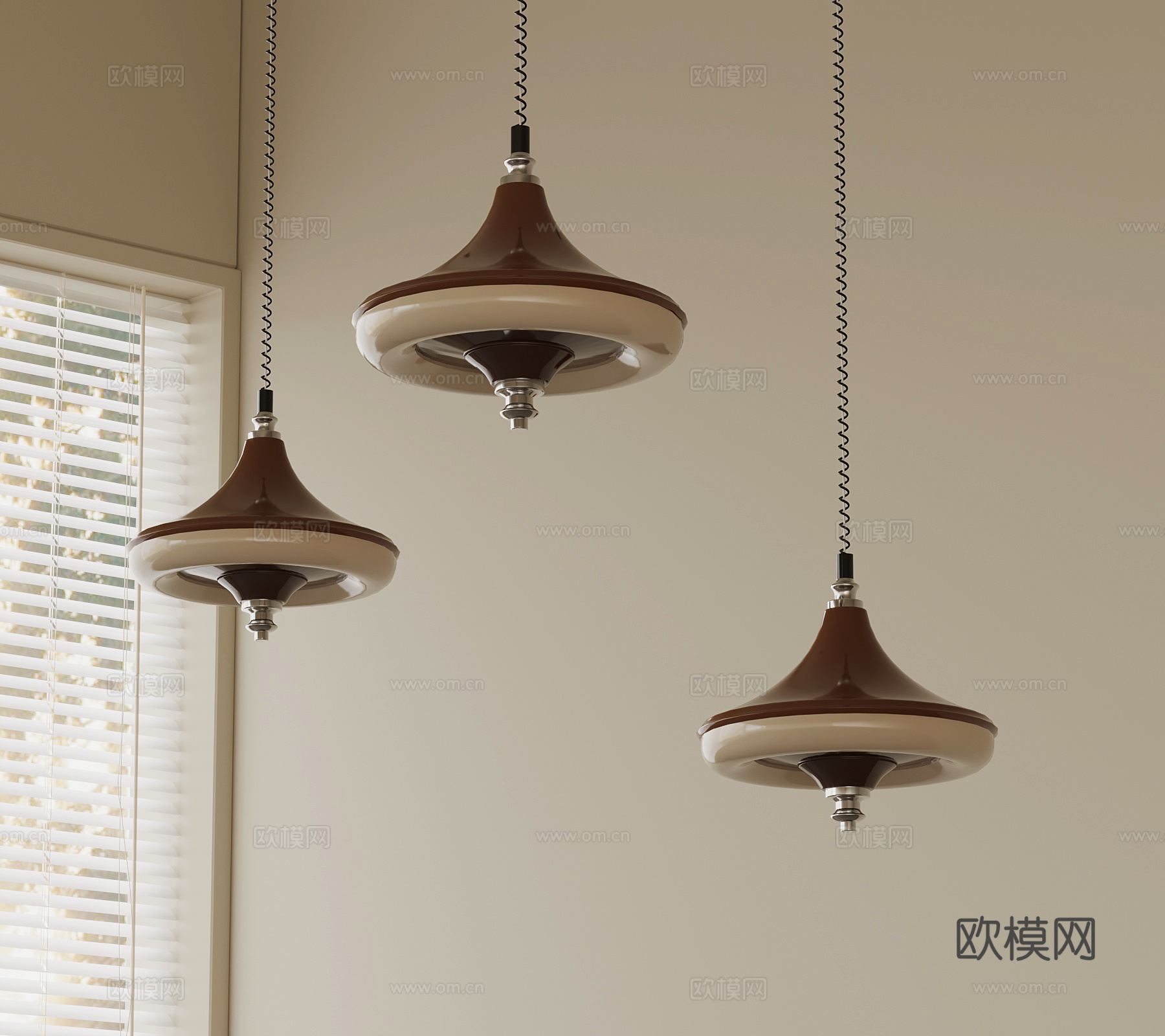 吊灯 中古风小吊灯 装饰灯 餐桌灯3d模型下载
