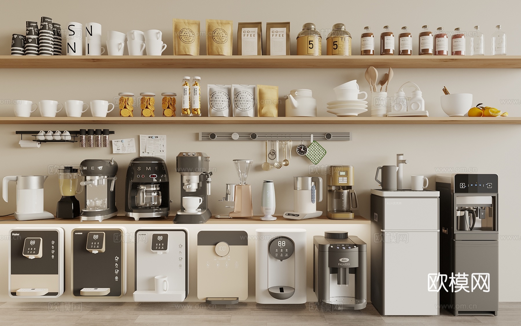 饮水机 咖啡机 壁挂饮水机 咖啡用品 立式饮水机 厨房用品3d模型下载