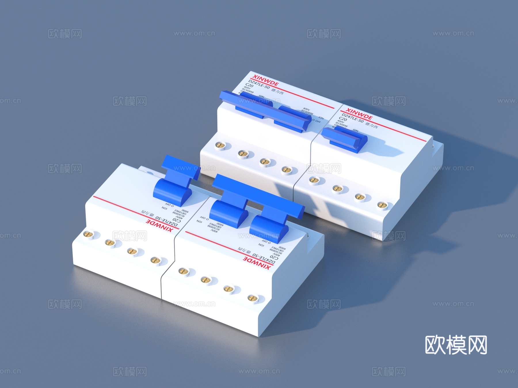 断路器 漏电保护开关 空气开关3d模型