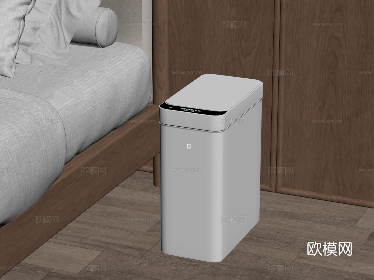 现代垃圾桶 智能垃圾桶su模型下载（渲染图2）
