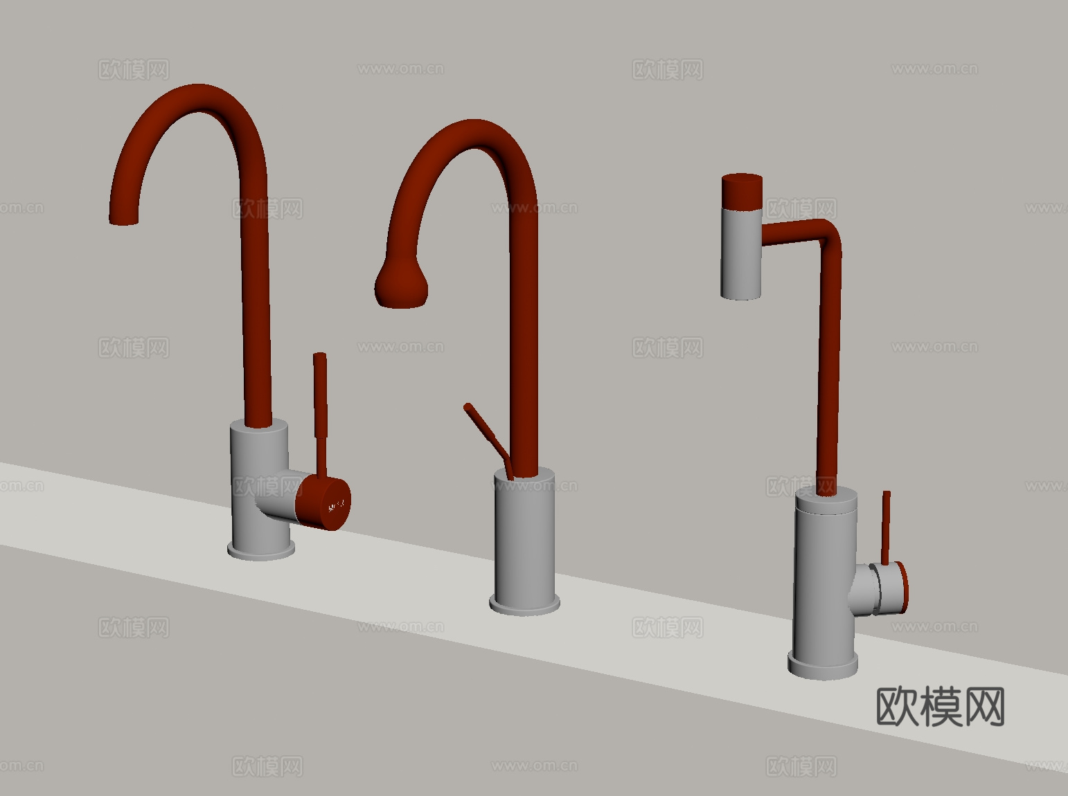 现代水龙头 多巴胺水龙头su模型