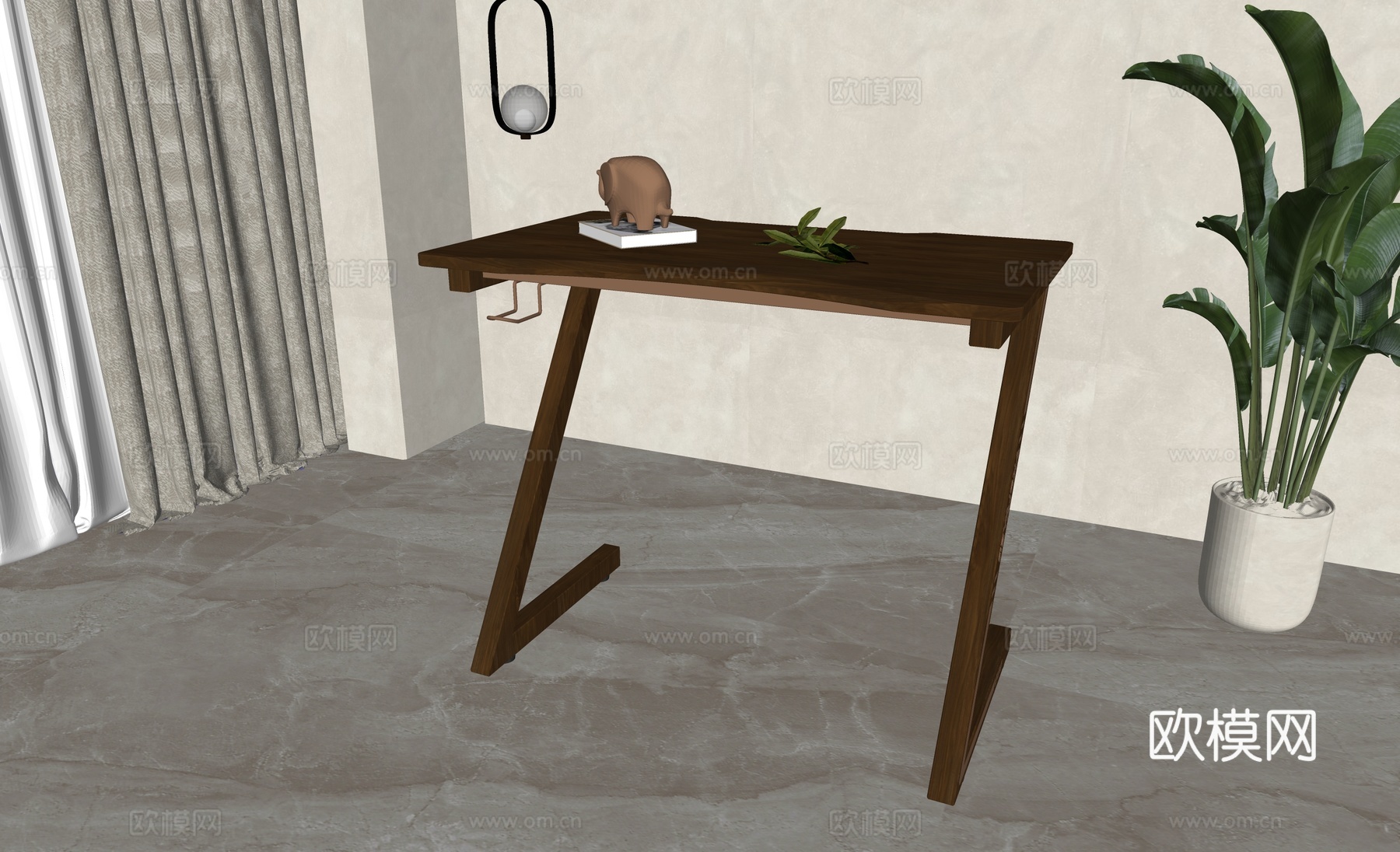 现代儿童书桌su模型