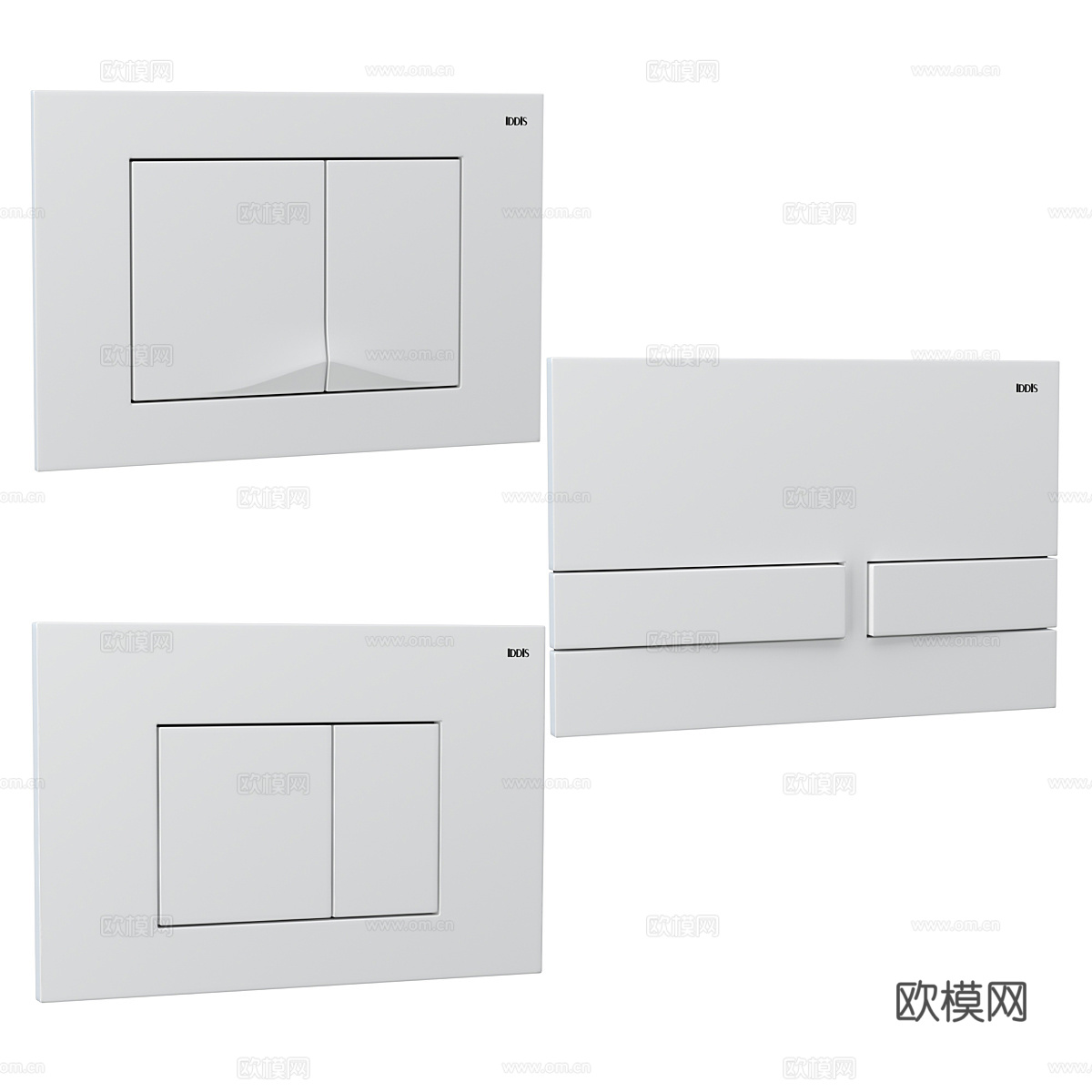 现代轻奢IDDIS 冲水按钮3d模型