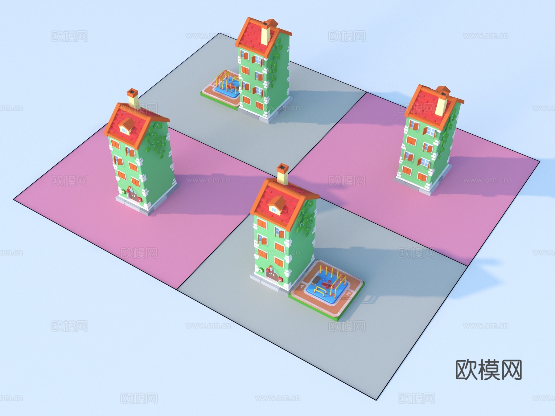 卡通玩具 建筑 小品3d模型