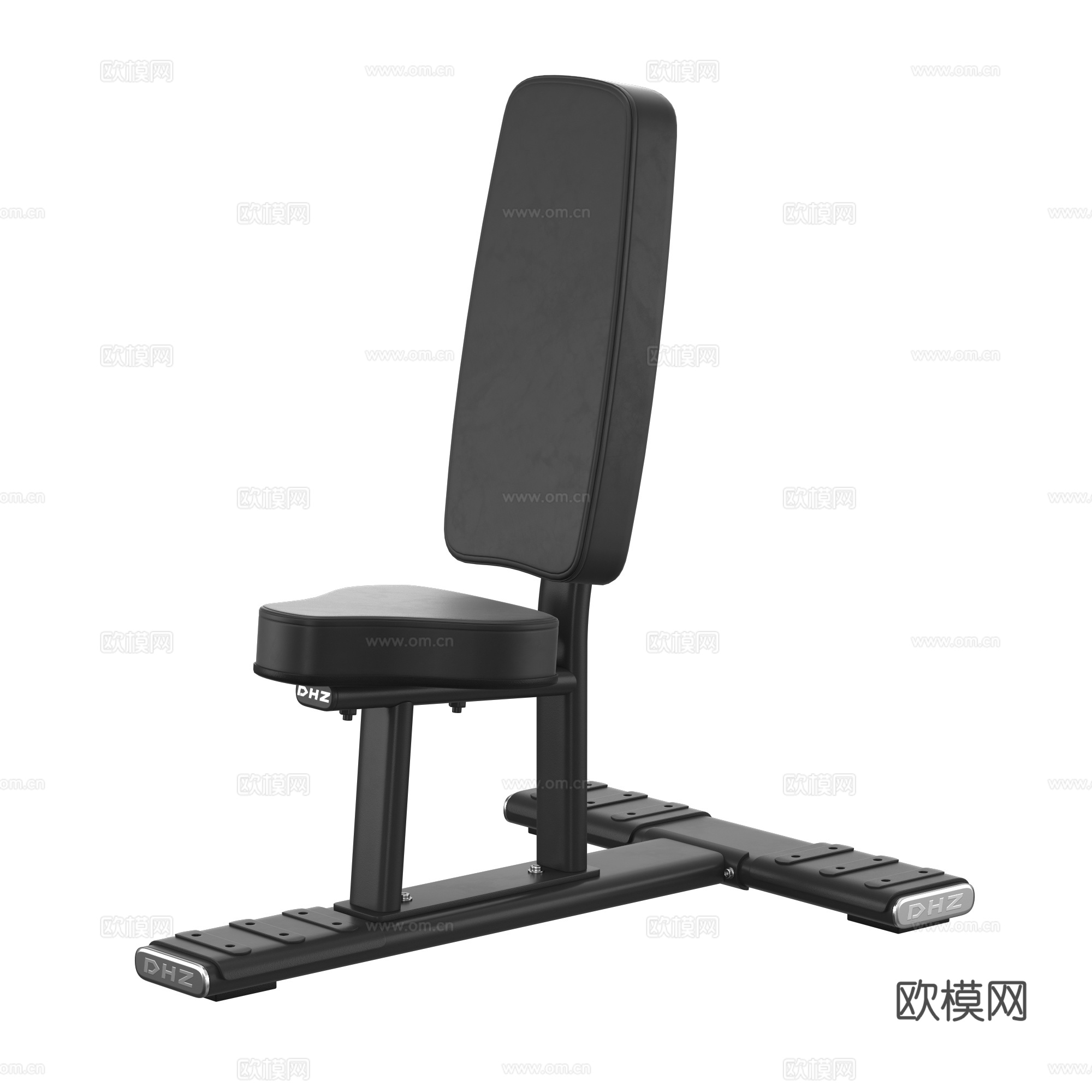 DHZ Fitness 坐式压椅 E-7038 多功能长凳3d模型