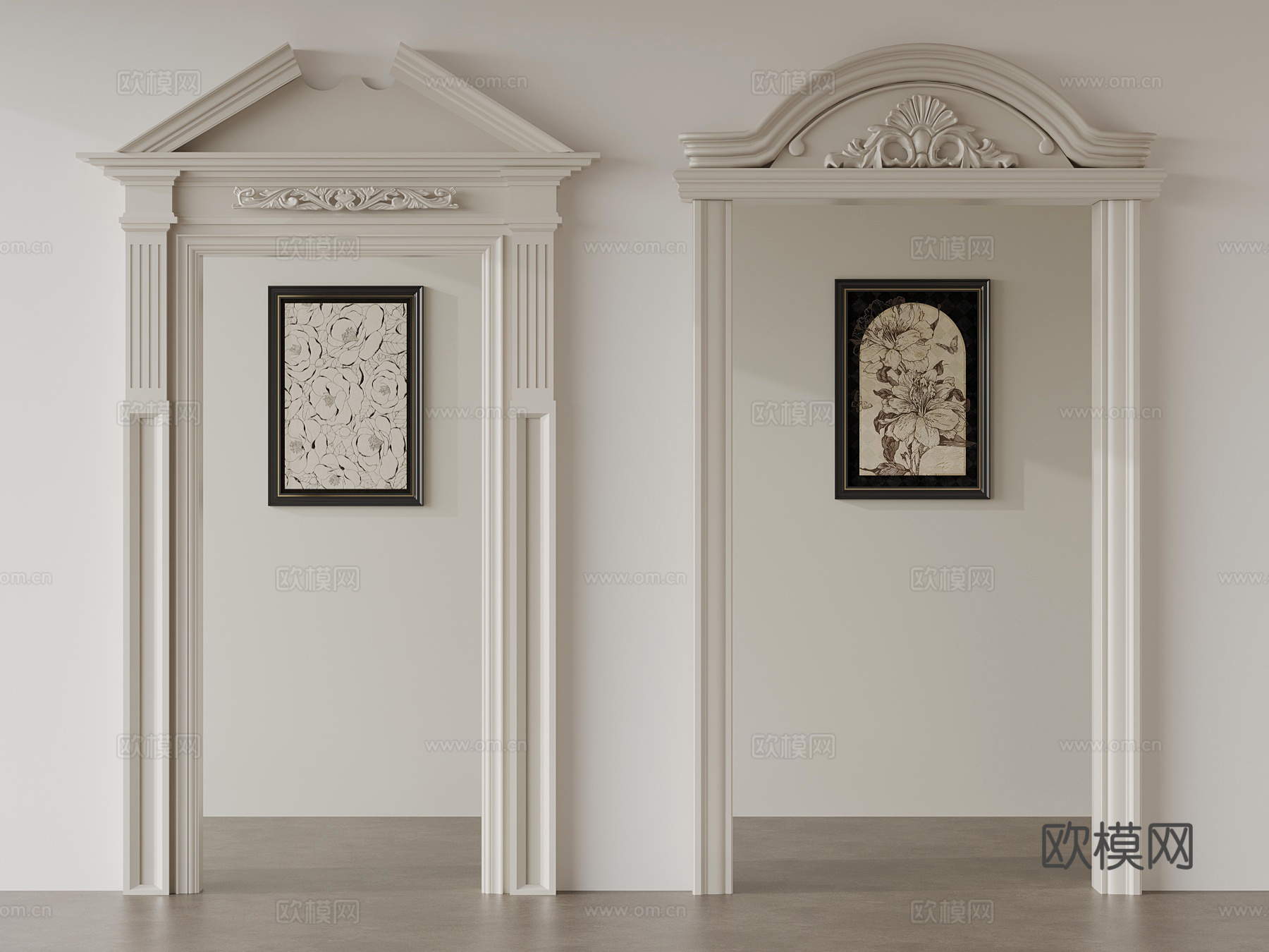 门套 法式门套 垭口su模型