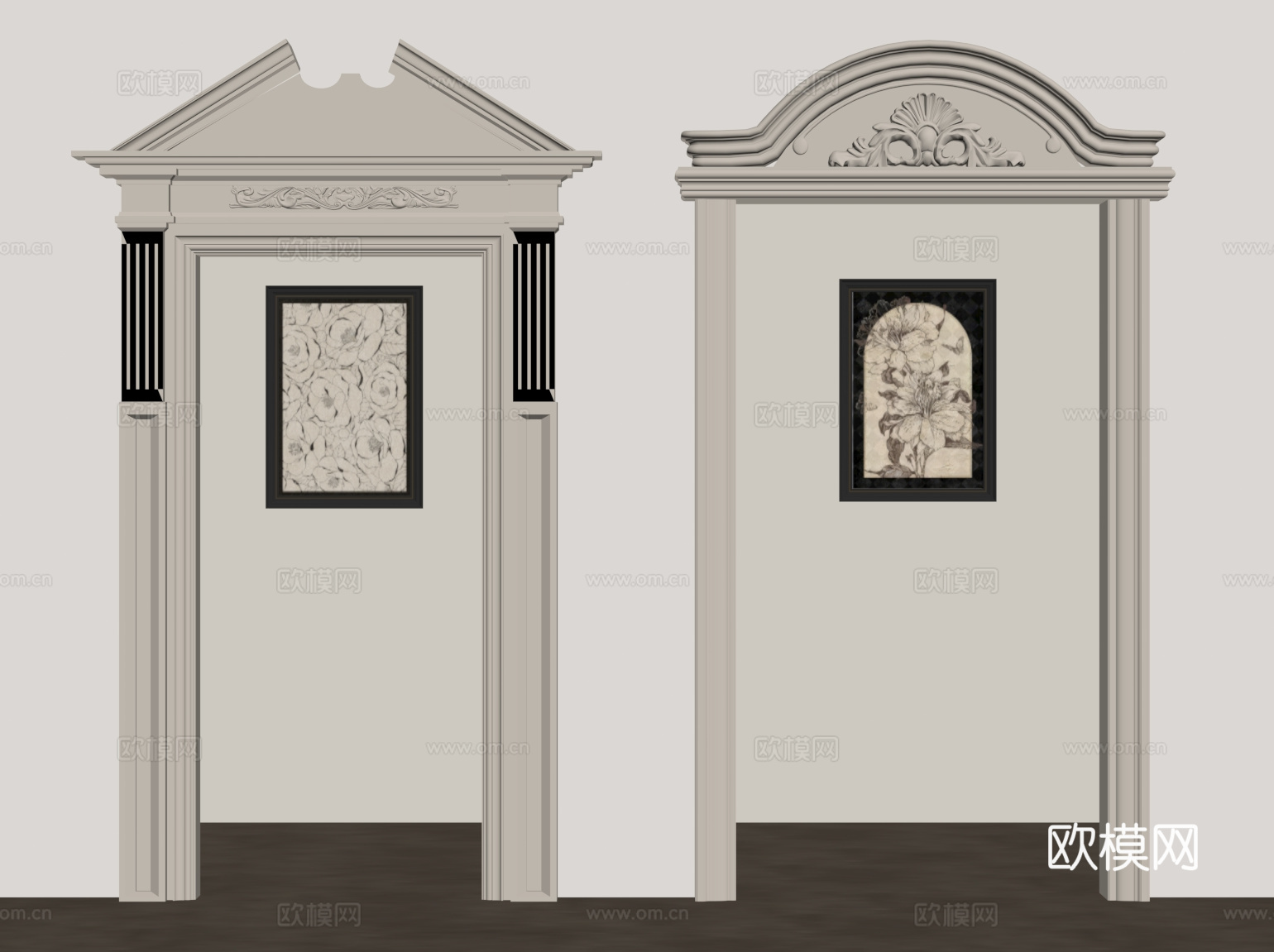 门套 法式门套 垭口su模型