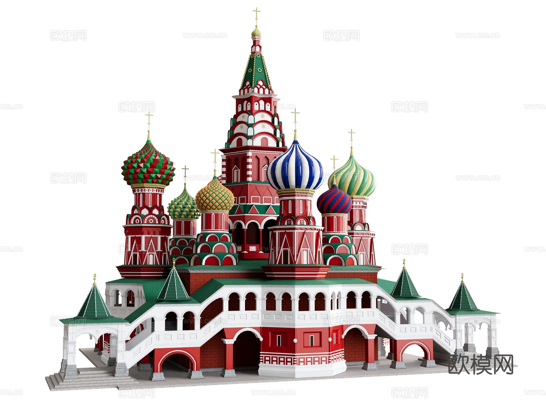 俄罗斯建筑  特色建筑教堂   艺术创意建筑su模型下载（渲染图1）