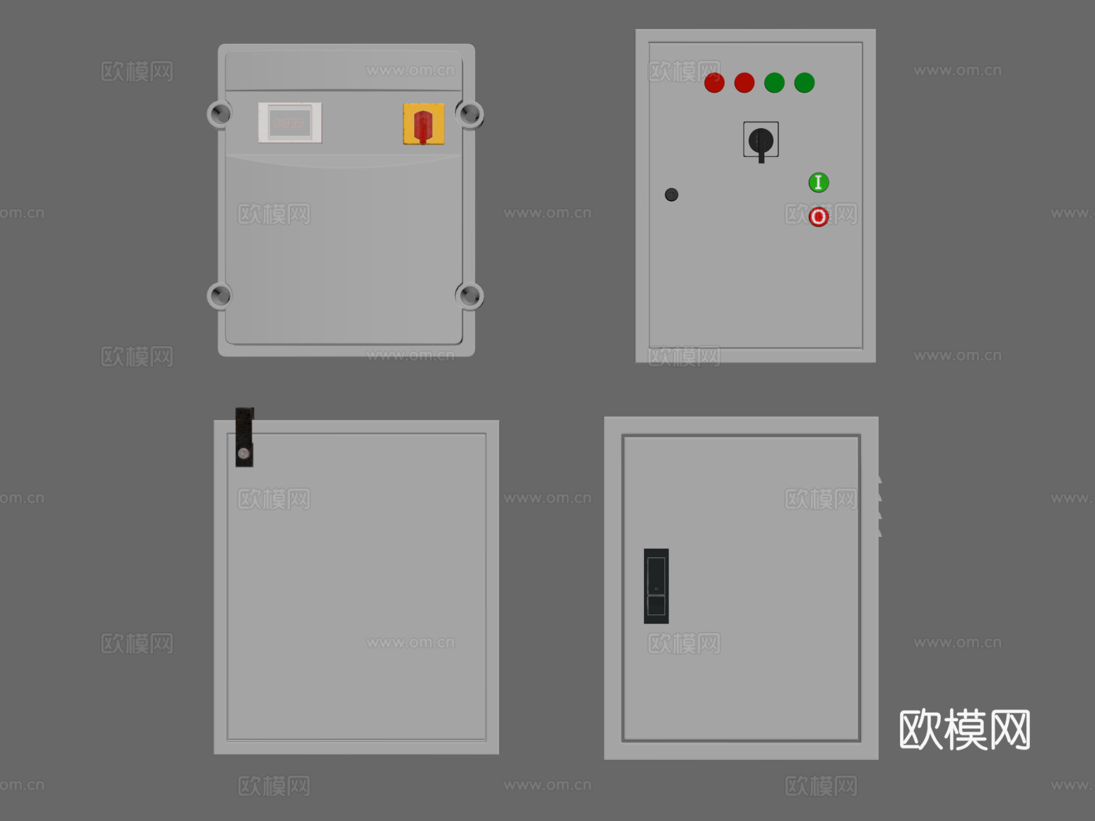 其他电器 现代电箱电闸su模型