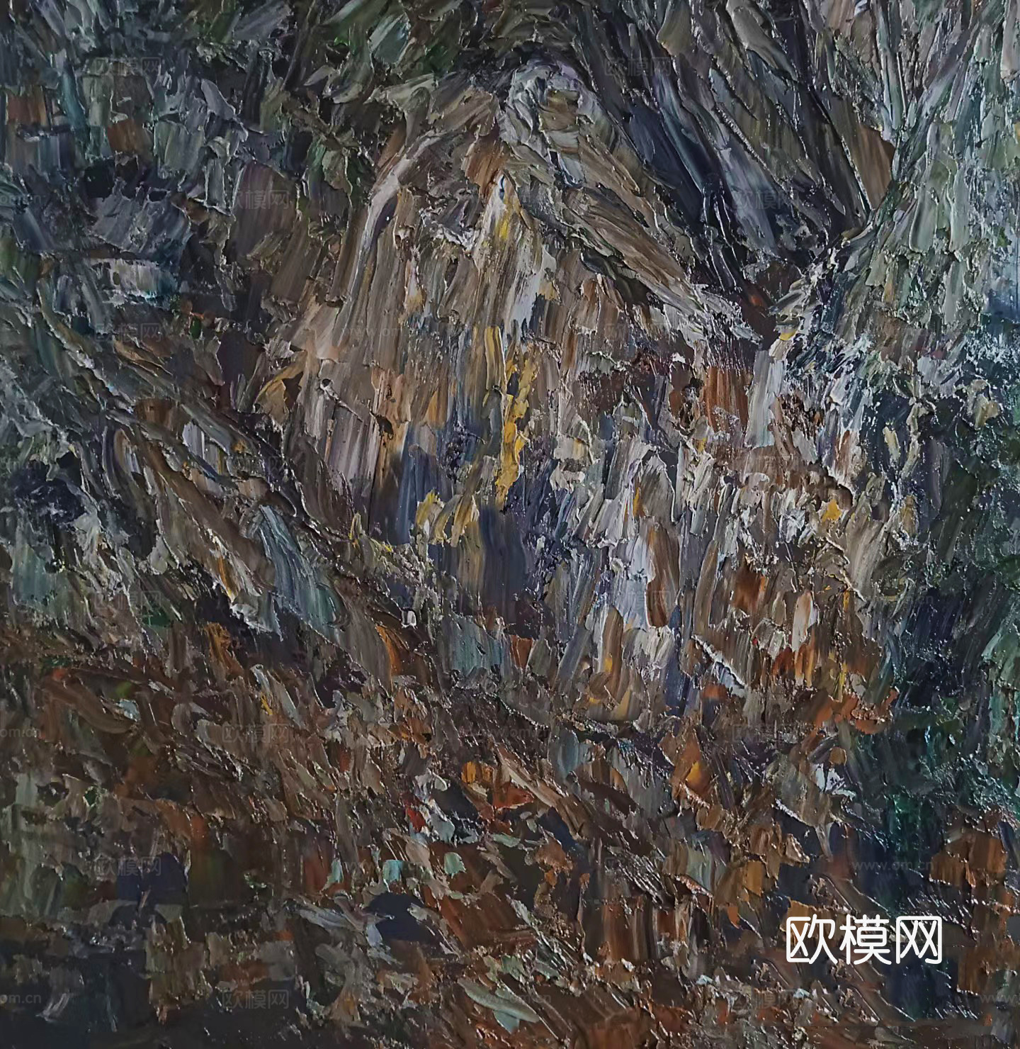 侘寂复古艺术肌理装饰画