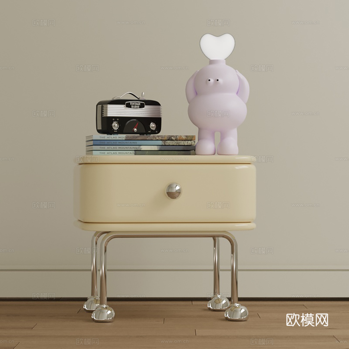 儿童床头柜su模型