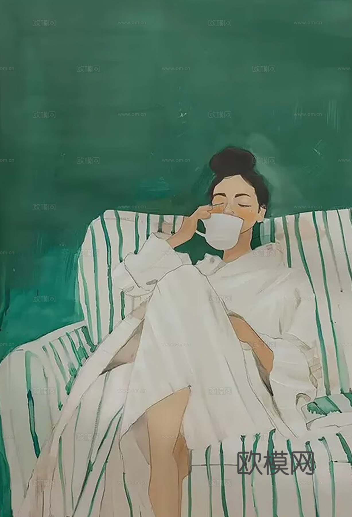 现代风人物装饰画下载