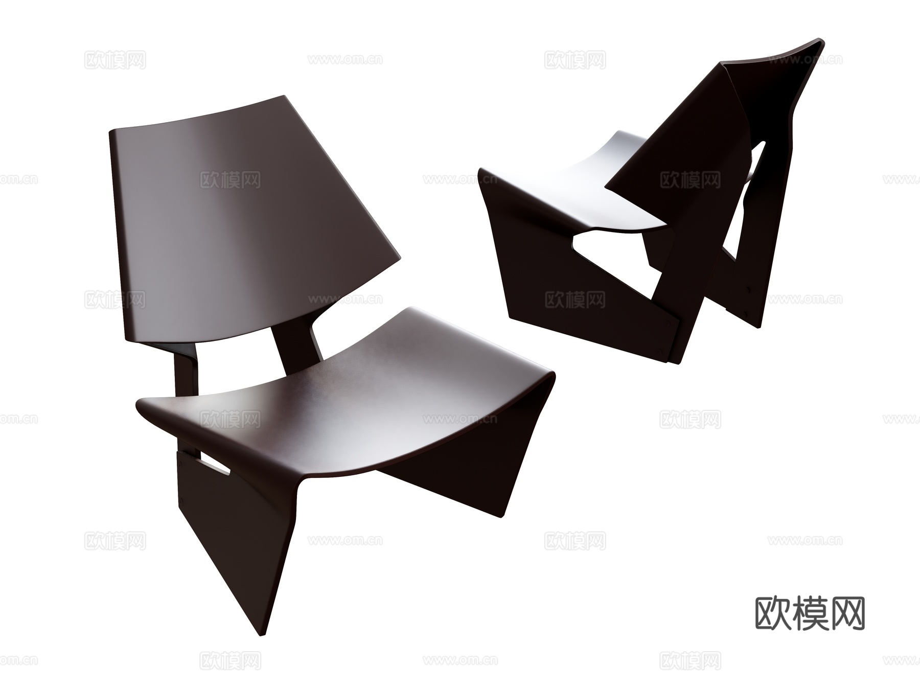 休闲椅靠背椅  餐椅单人沙发  沙发椅阅读椅 靠背户外椅 亚su模型下载（渲染图1）