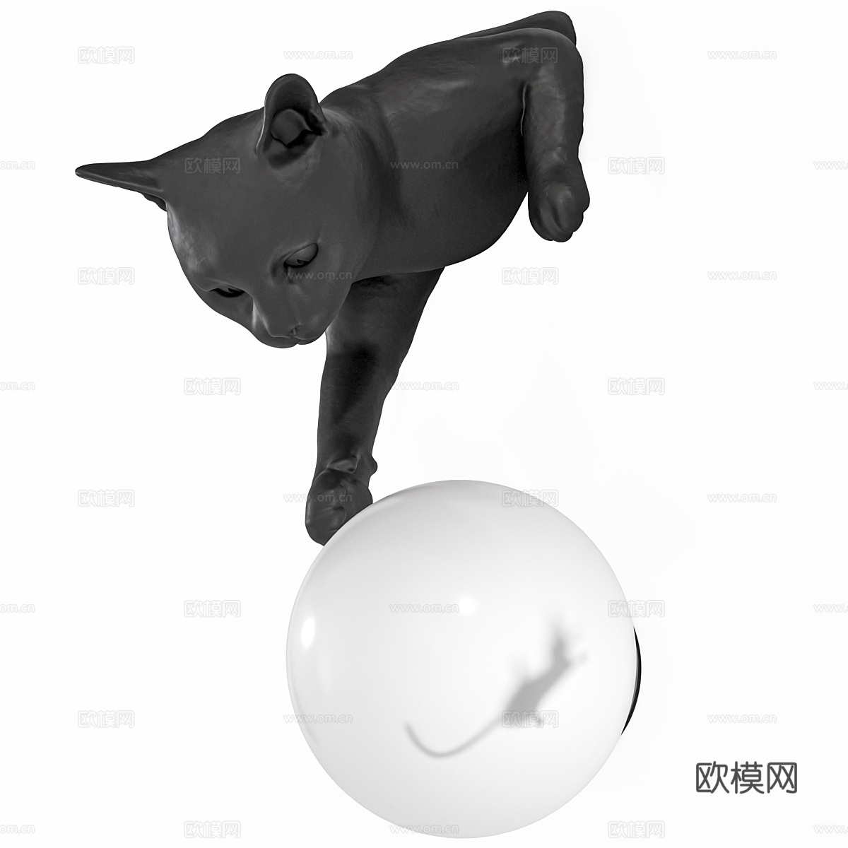 卡曼猫装饰壁灯3d模型