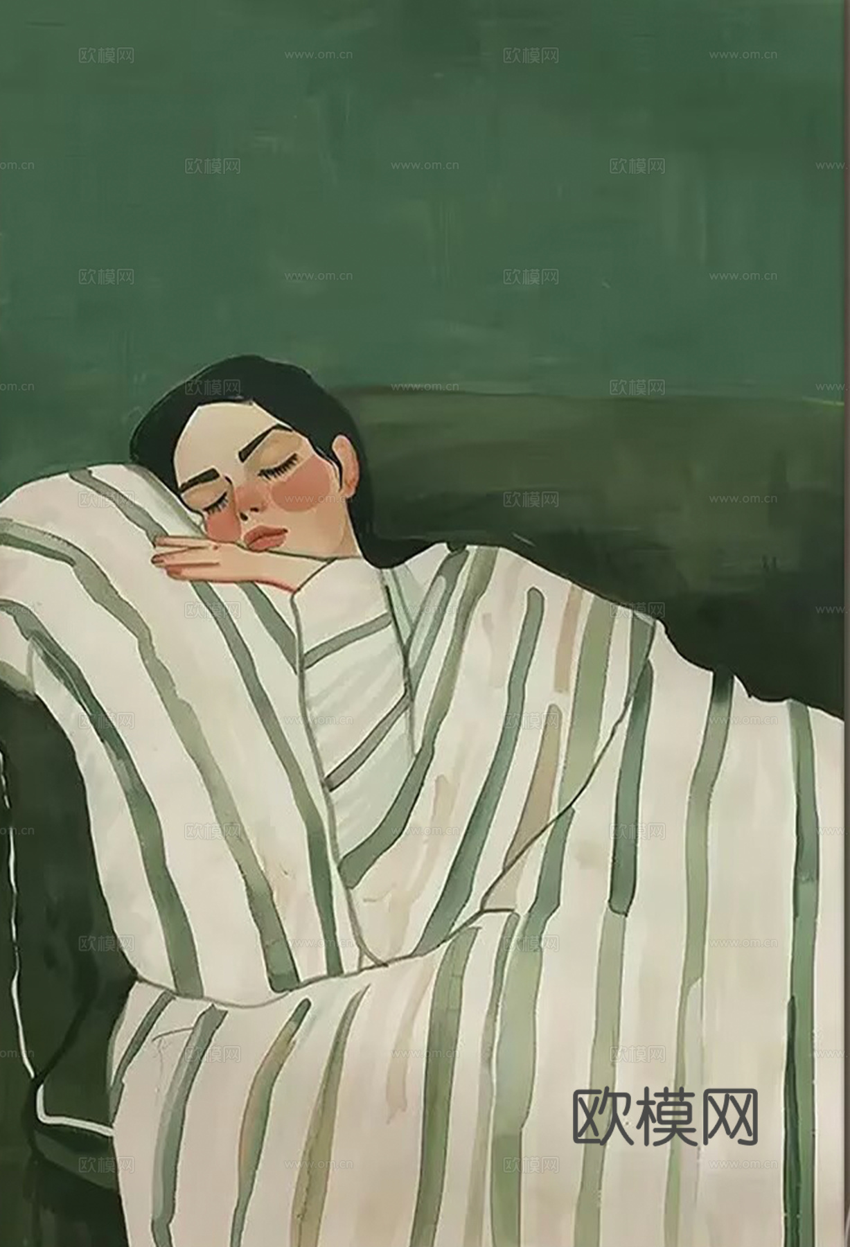 现代风人物装饰画下载