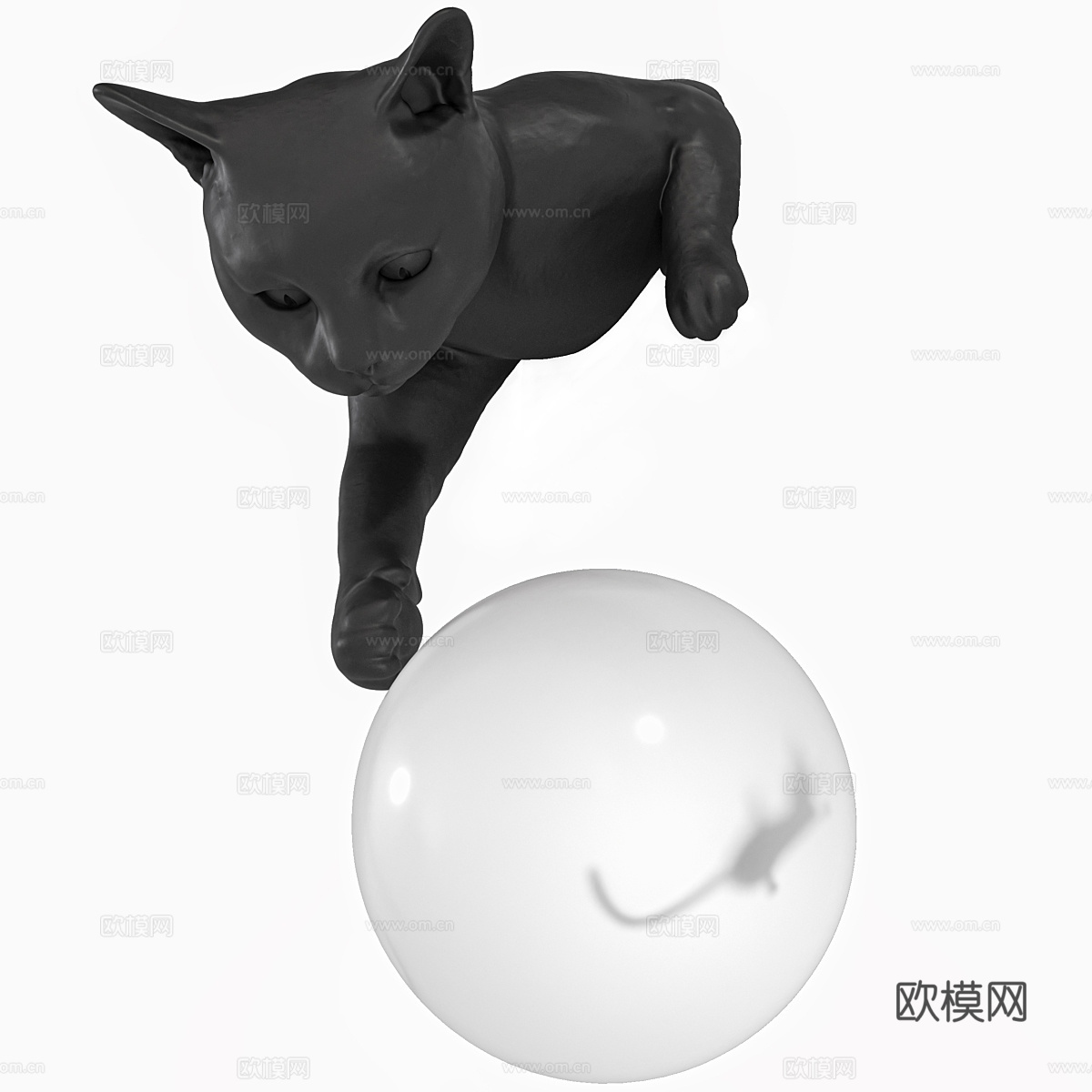 卡曼猫装饰壁灯3d模型