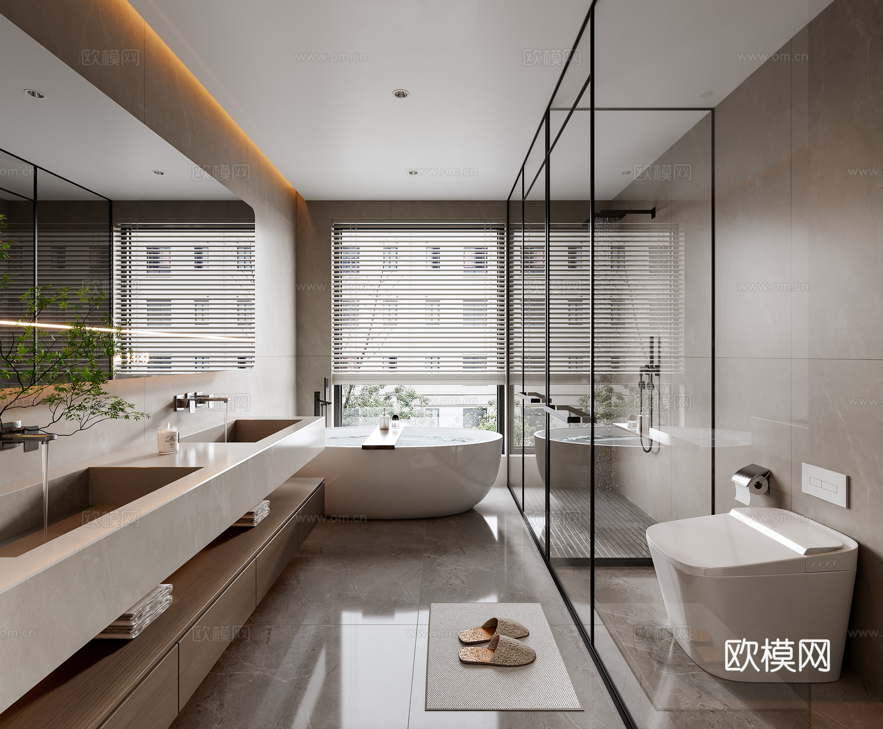 意式卫生间su模型