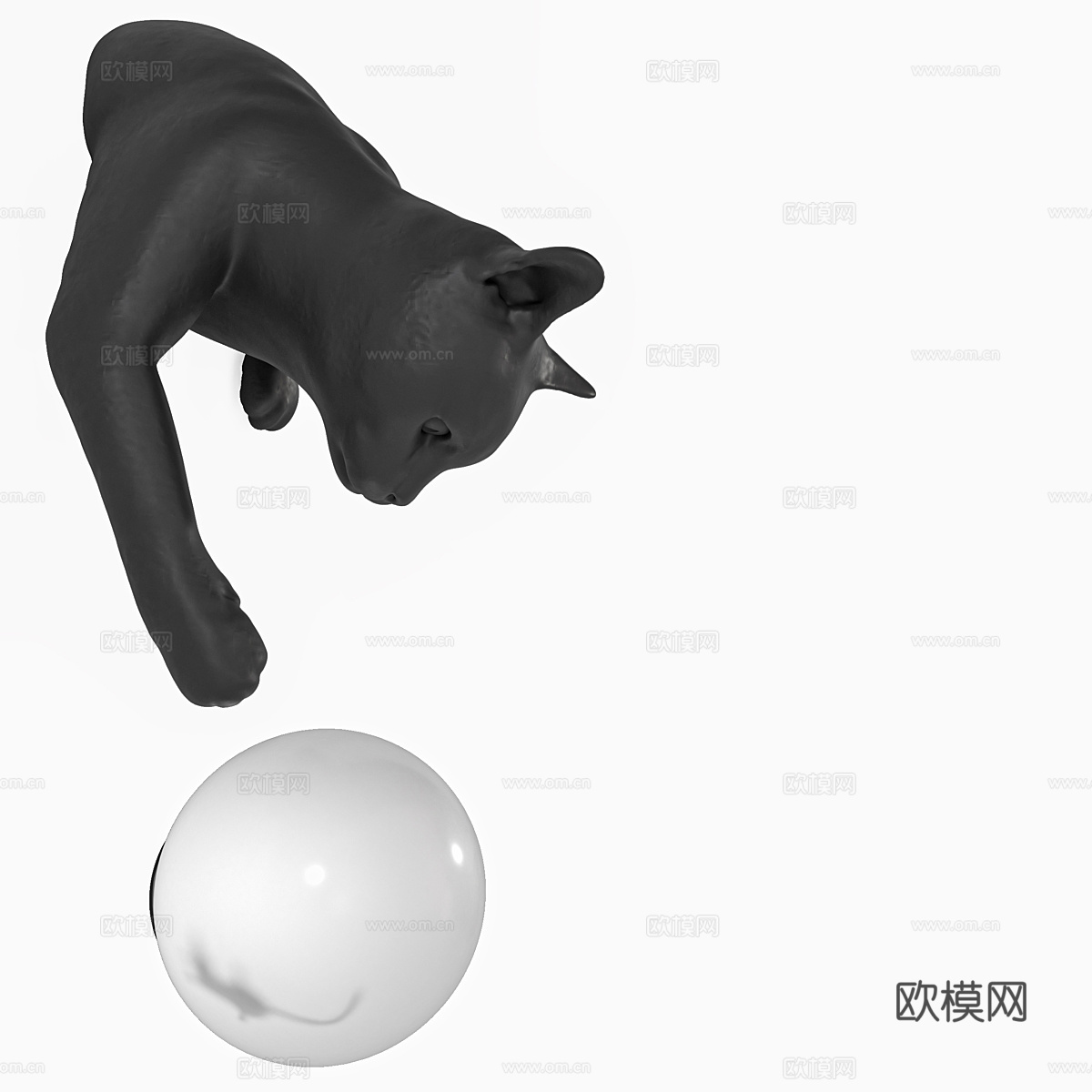 卡曼猫装饰壁灯3d模型