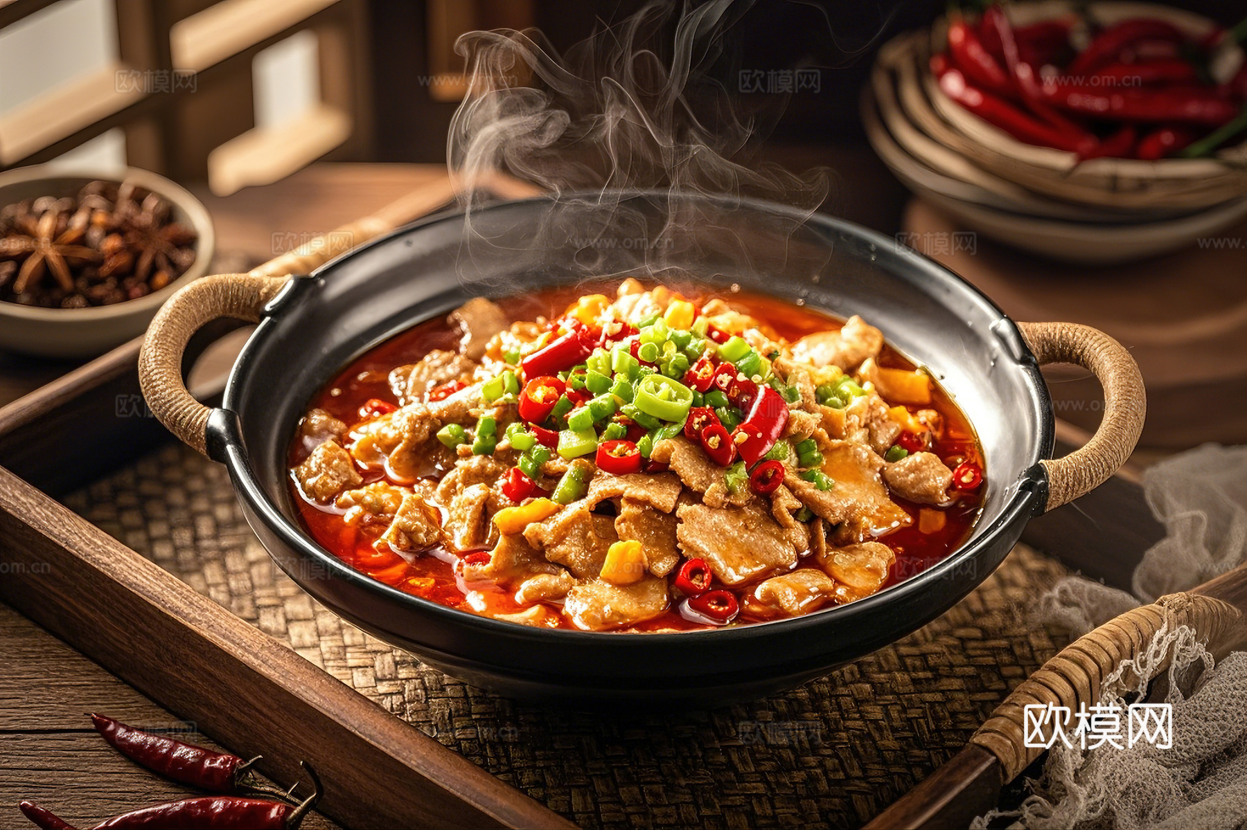 水煮肉片美食海报