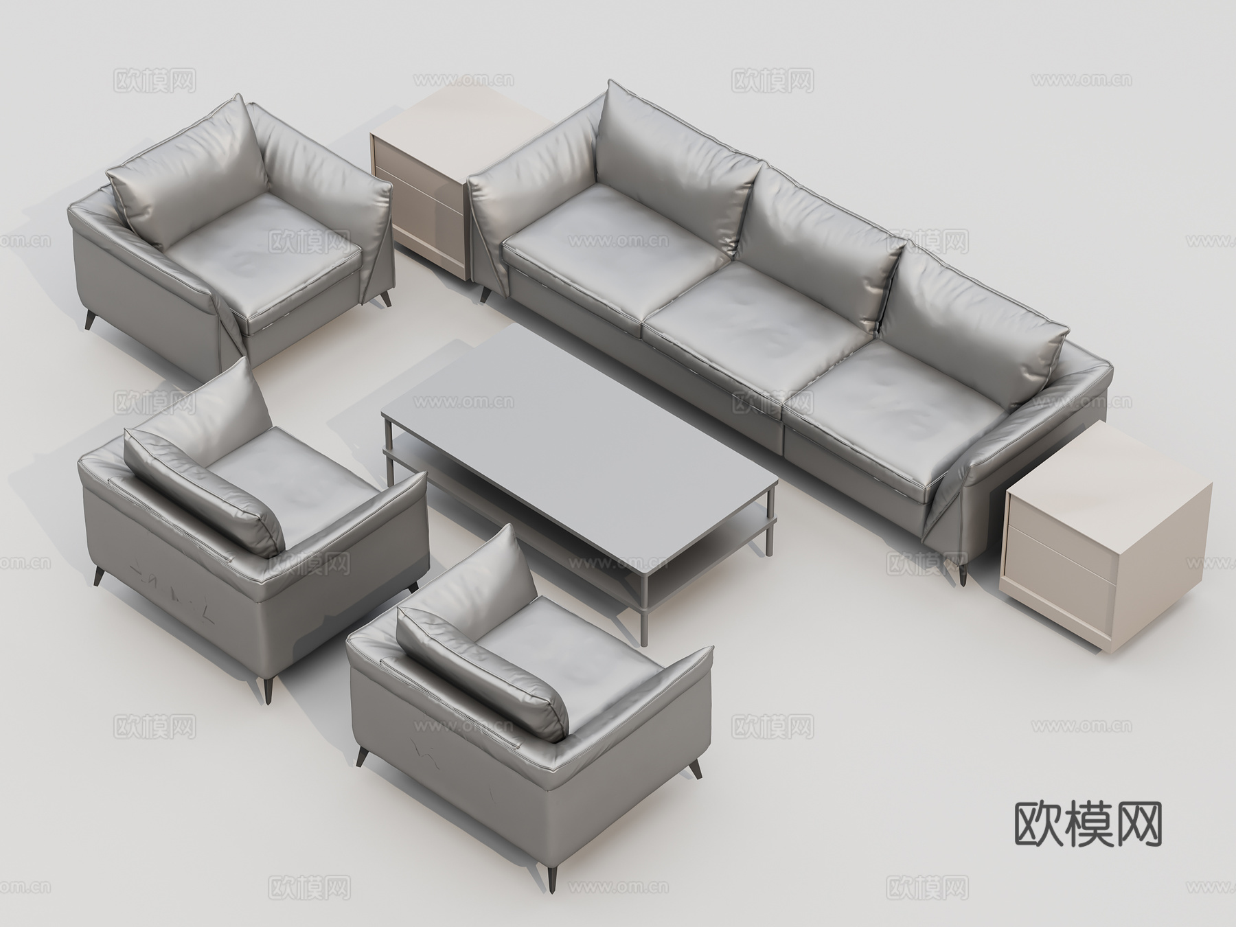 办公沙发3d模型