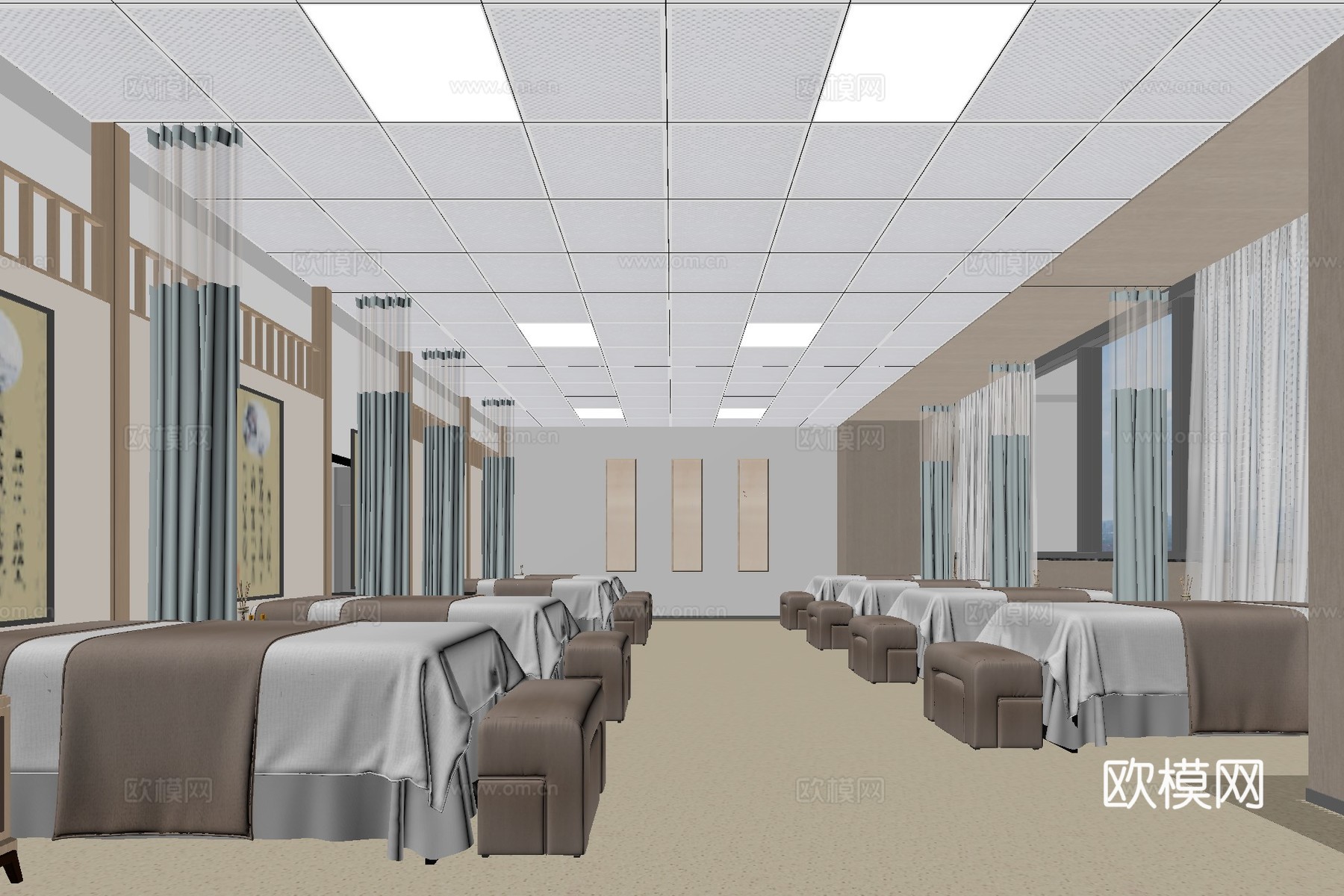 中医理疗室su模型