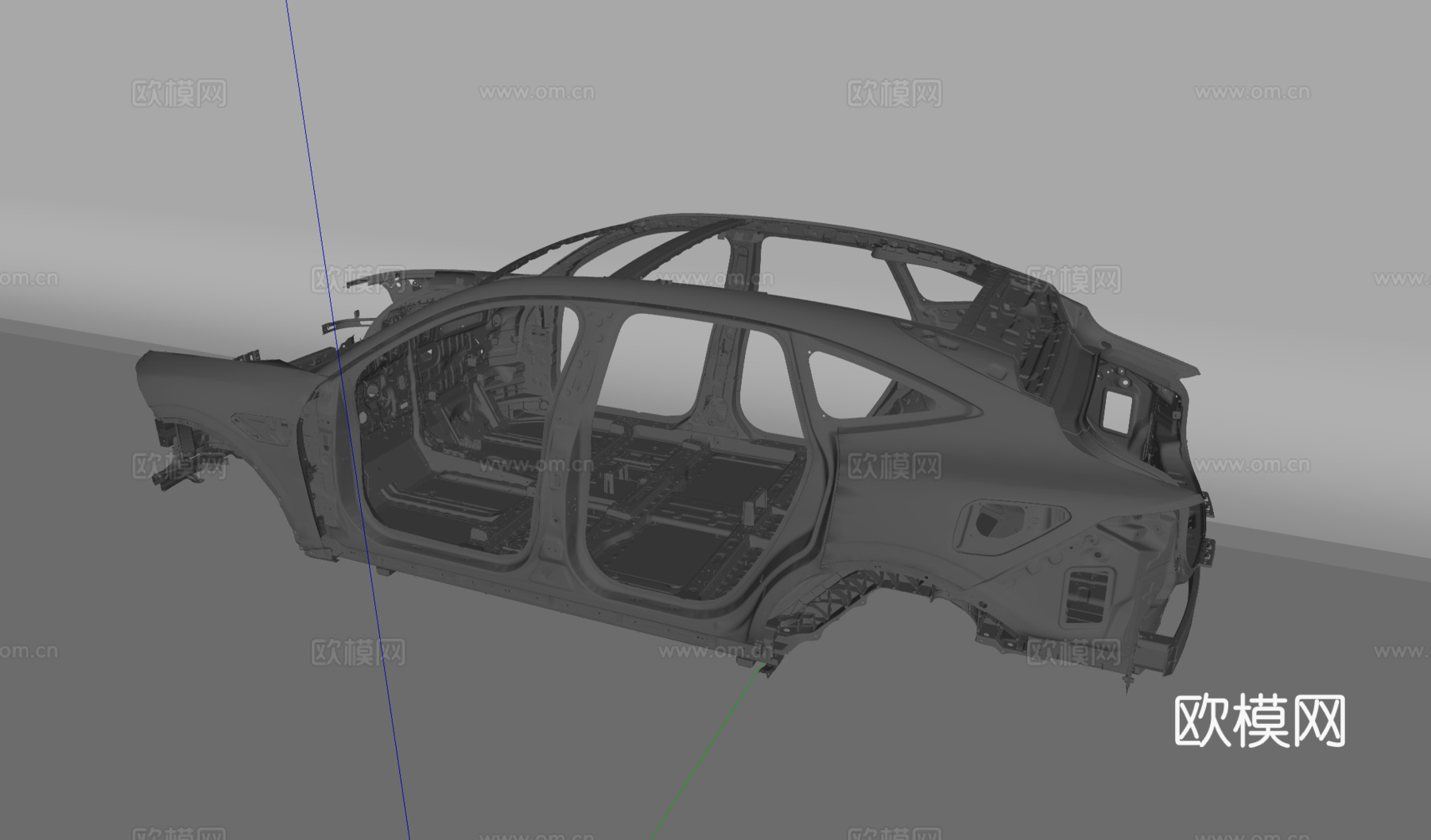 汽车_现代车架_汽车_汽车生产线su模型