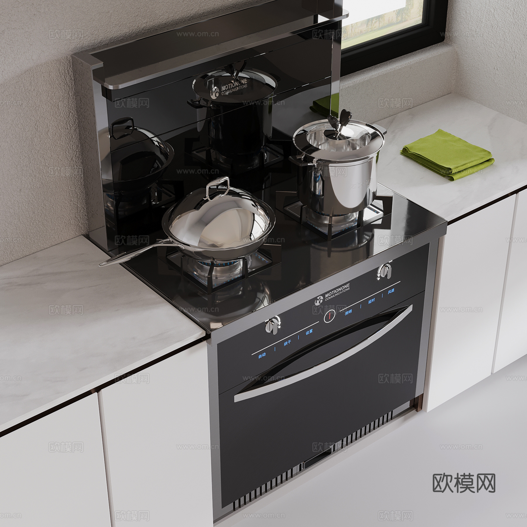 现代集成灶3d模型