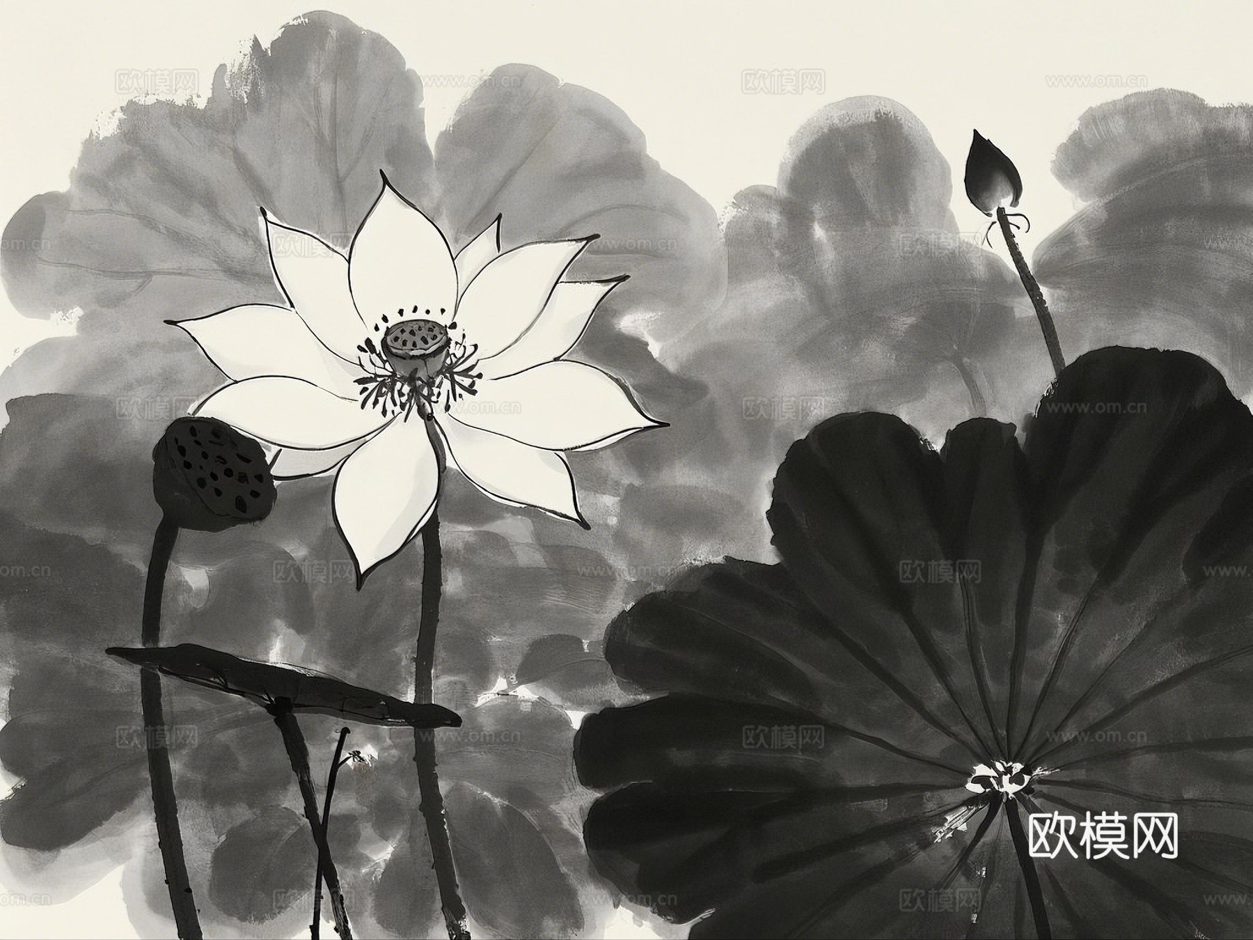 新中式水墨画