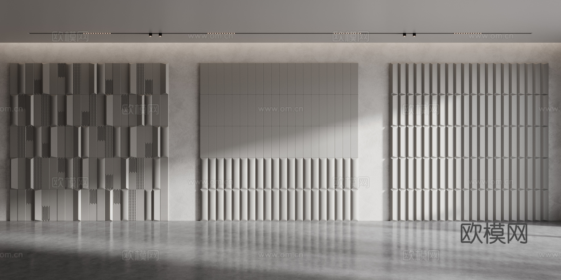 现代背景墙su模型