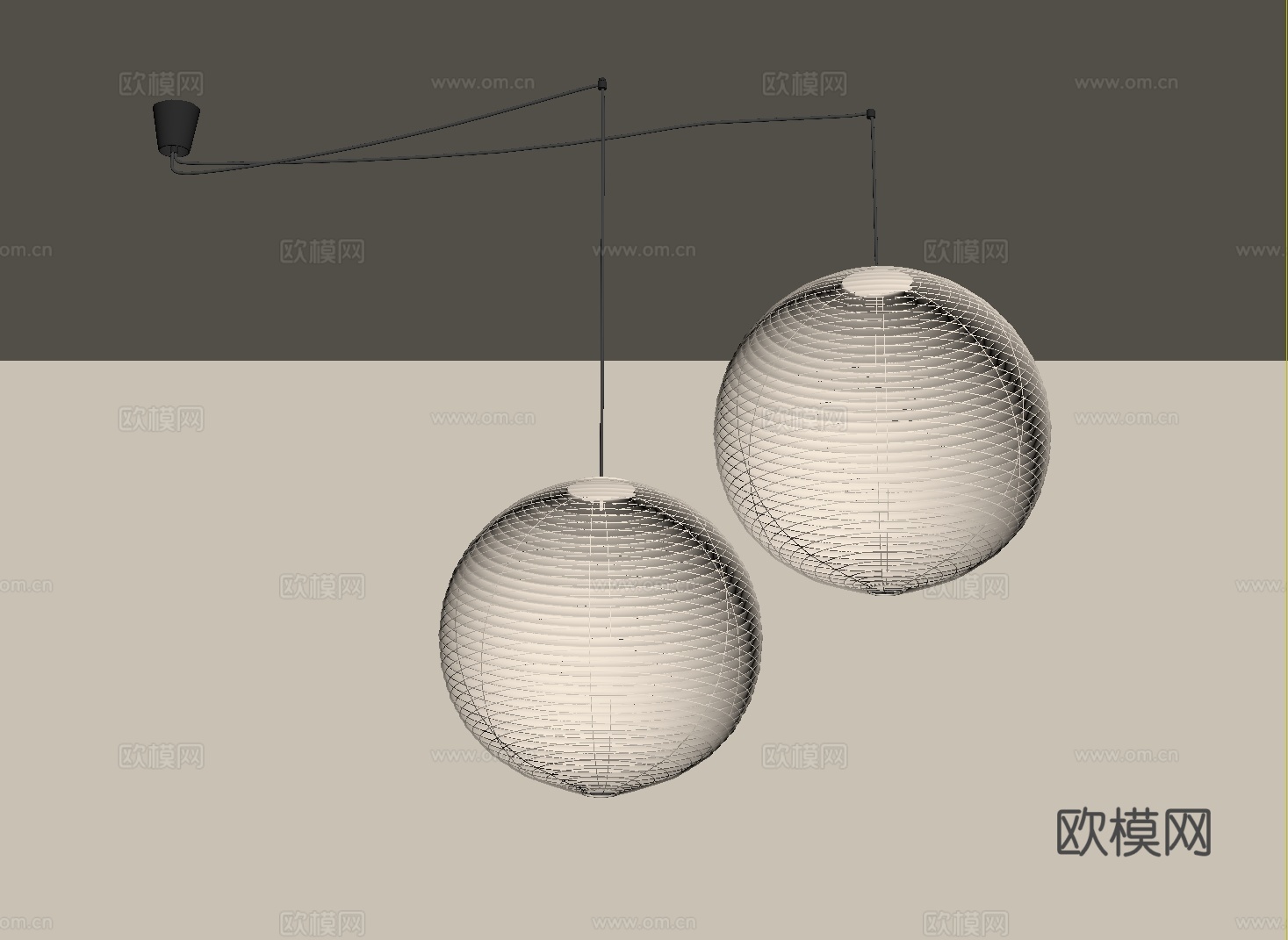 中古风吊灯 装饰吊灯su模型