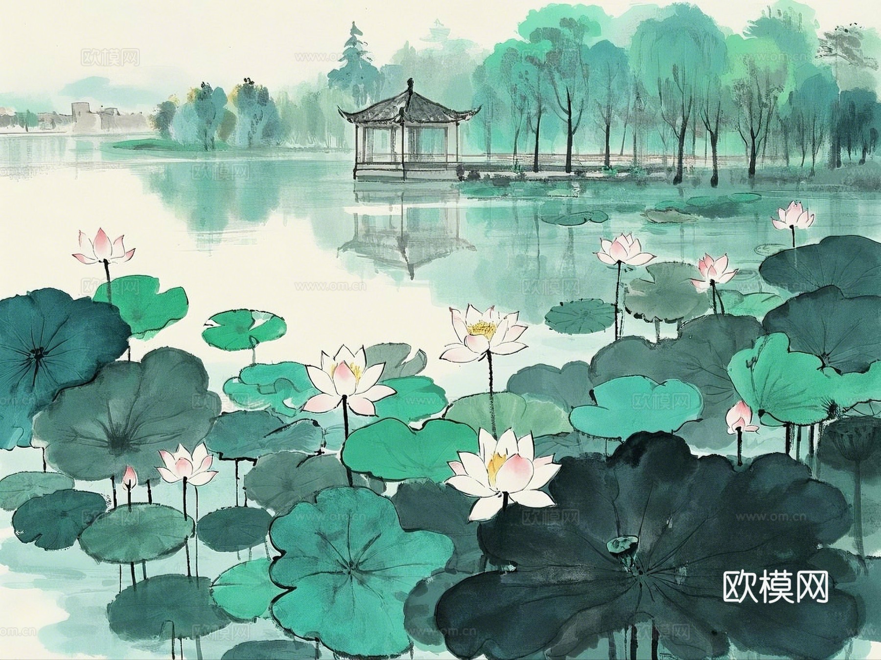 新中式水墨画