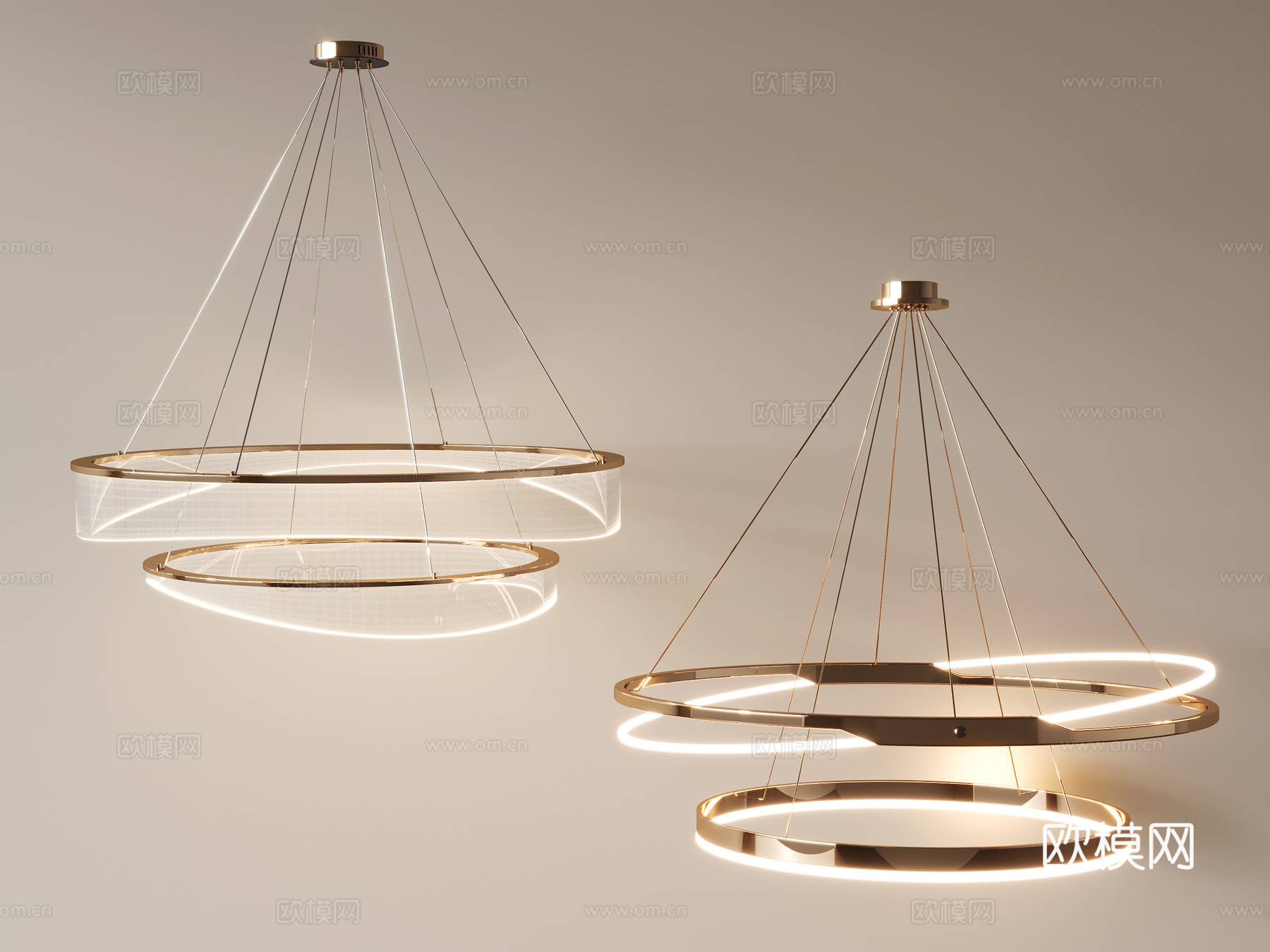 现代吊灯 金属吊灯 客厅吊灯 餐厅吊灯 卧室吊灯 吊灯组合su模型