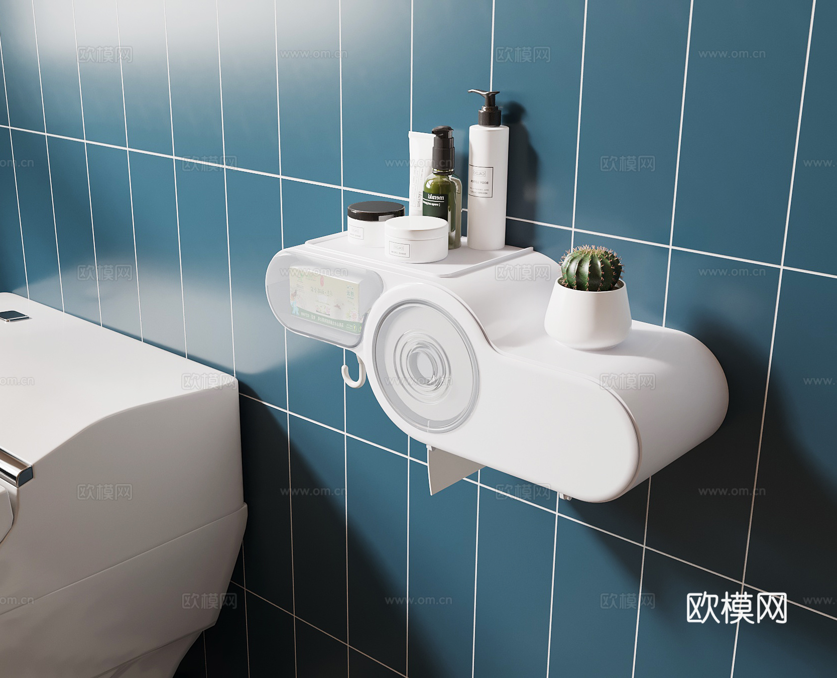 现代壁挂式纸巾盒 抽纸盒su模型