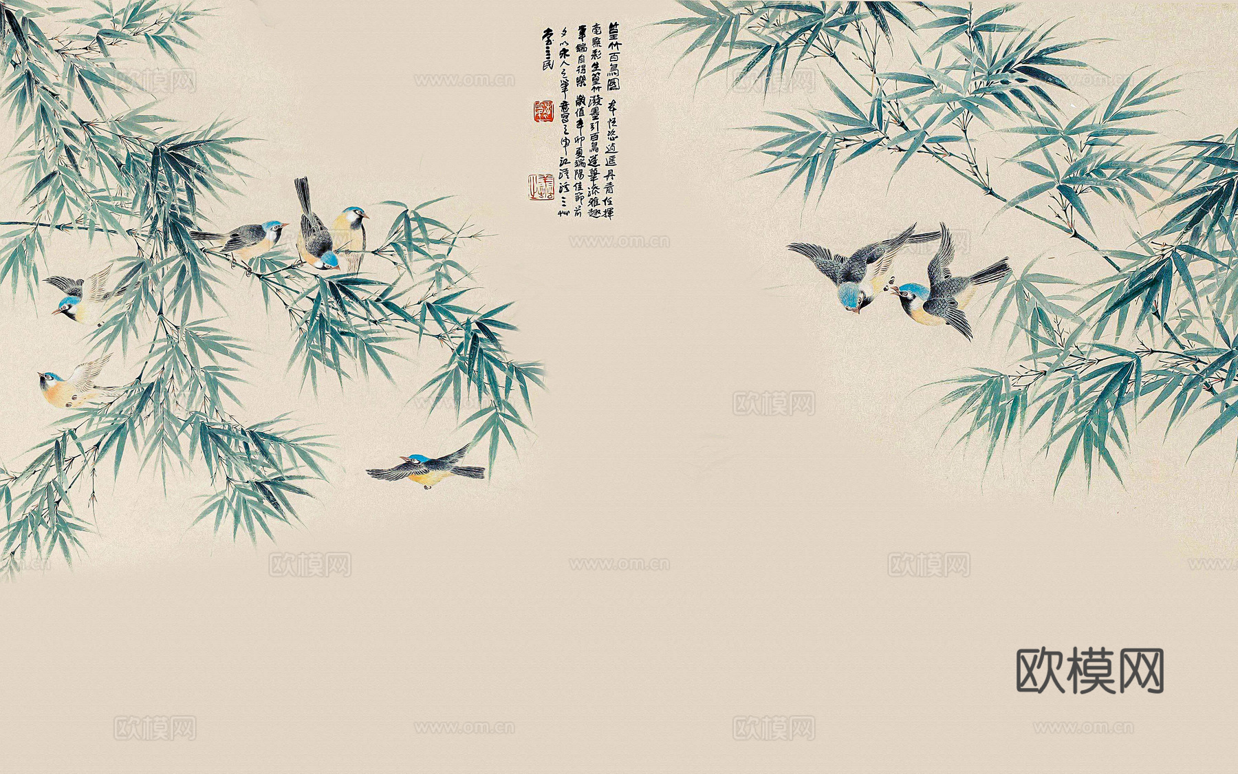 新中式花鸟装饰画