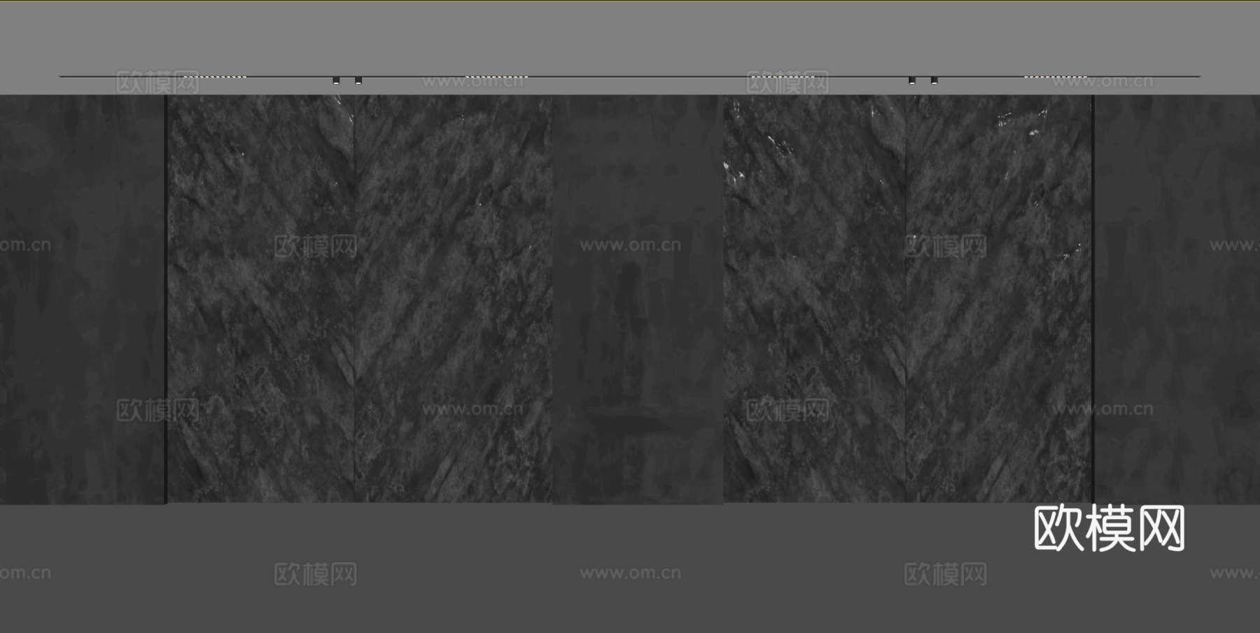 现代岩石背景墙su模型
