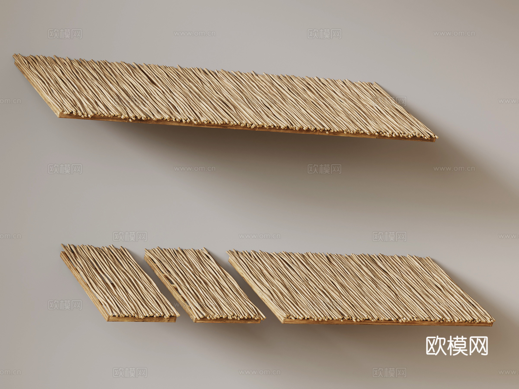 中古风屋檐 窗户 室内屋檐造型su模型