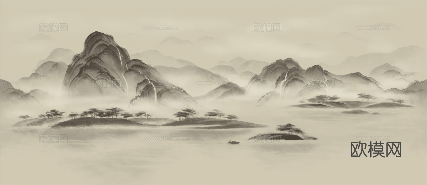 新中式山水画